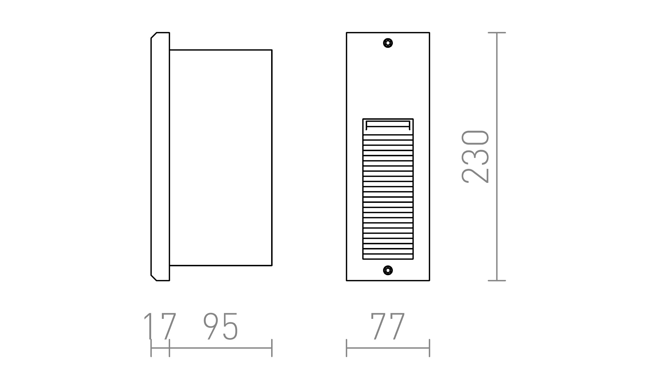 FACA вградена лампа - Product sketch