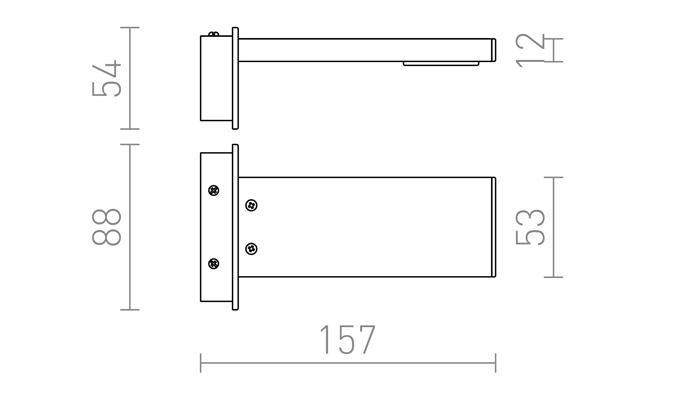 PARAGNA Επιτοίχιος λαμπτήρας - Product sketch