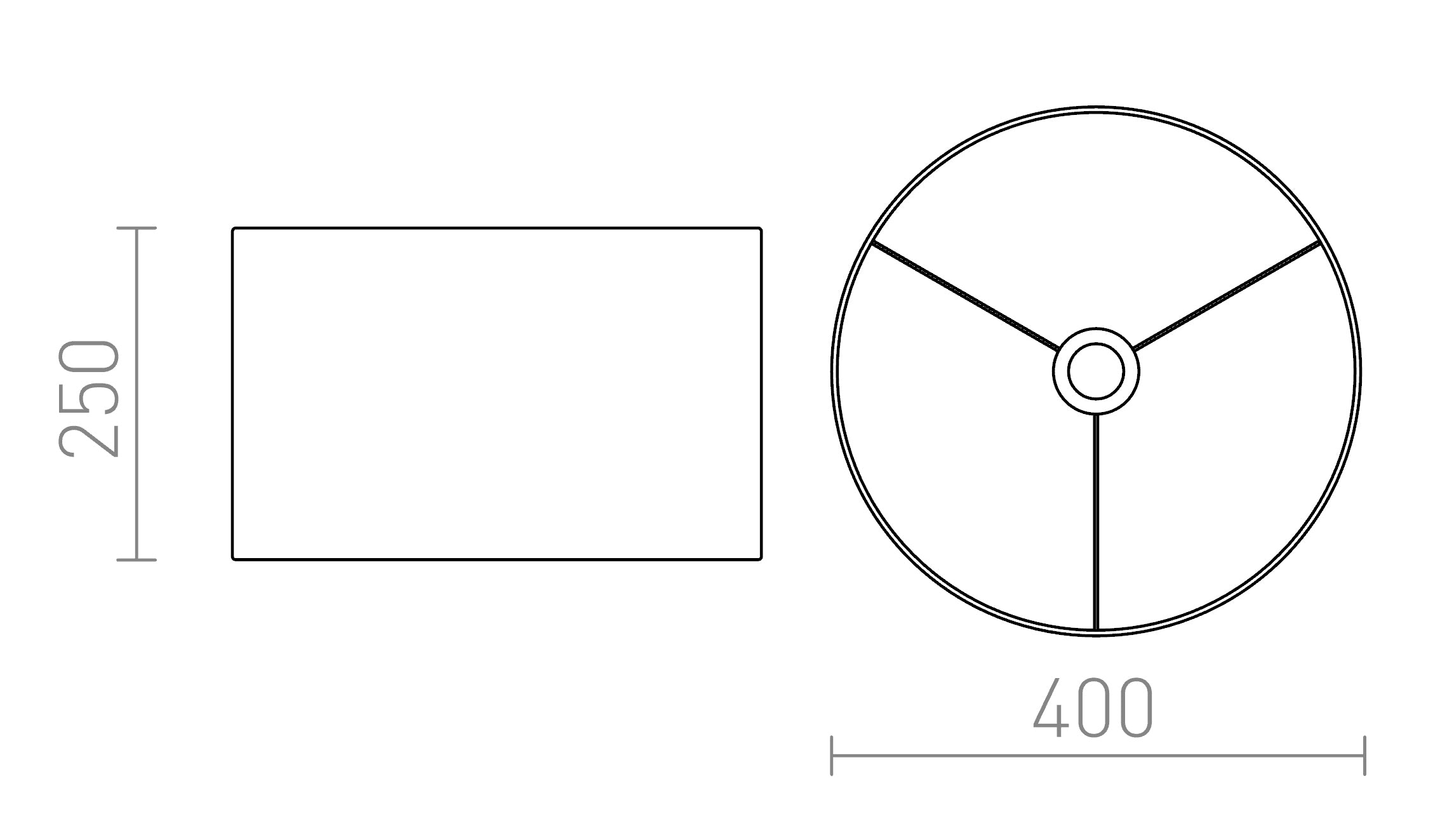 RON 40/25 tienidlo - Product sketch