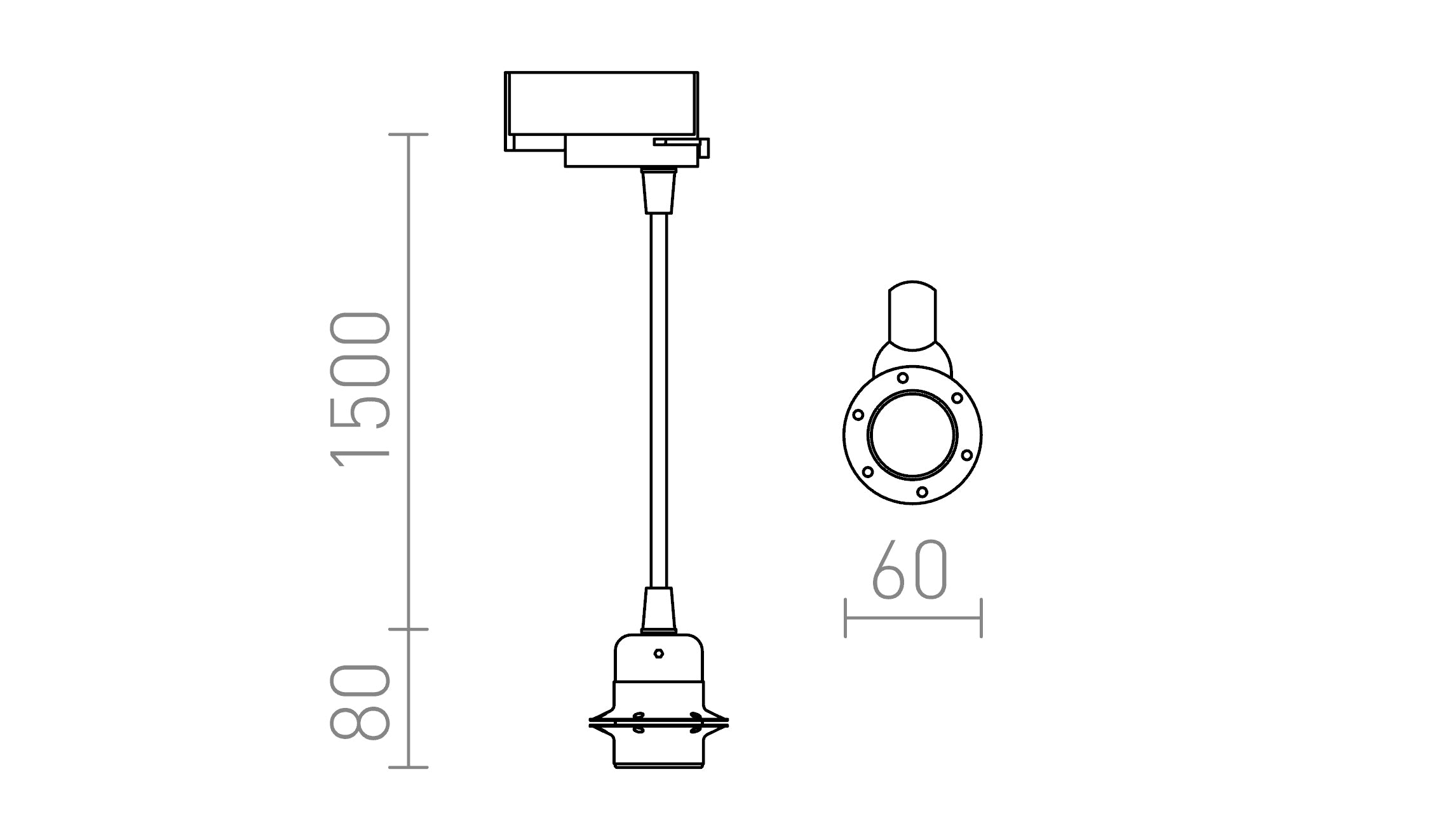 ELISA pour rail triphasé BAR+BC+CM - Product sketch