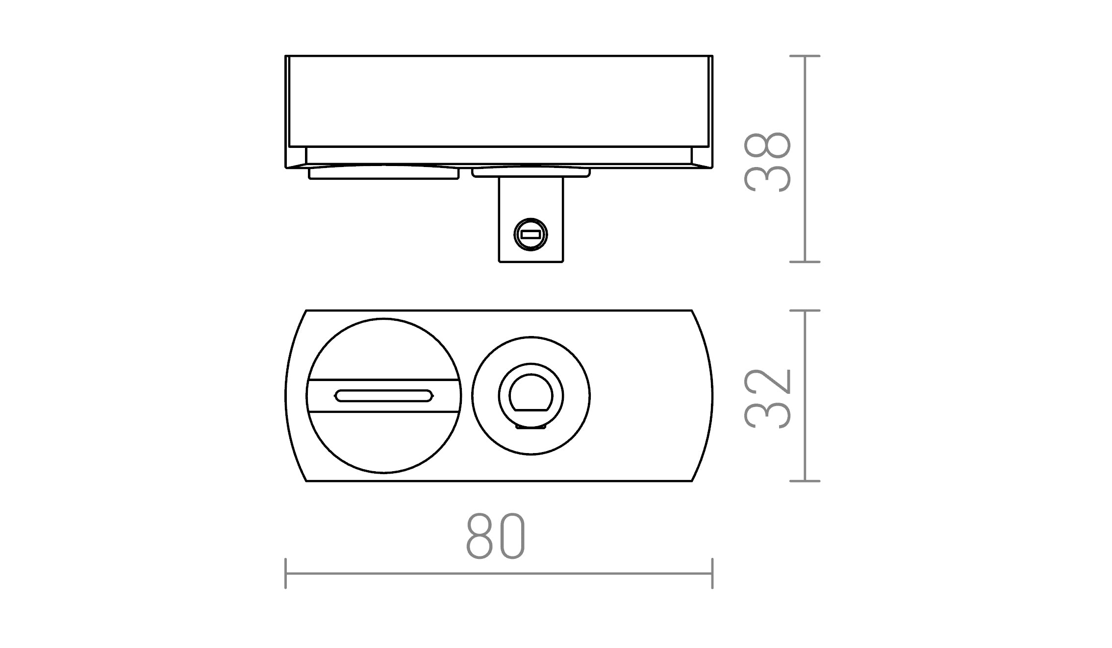 1F адаптер - Product sketch