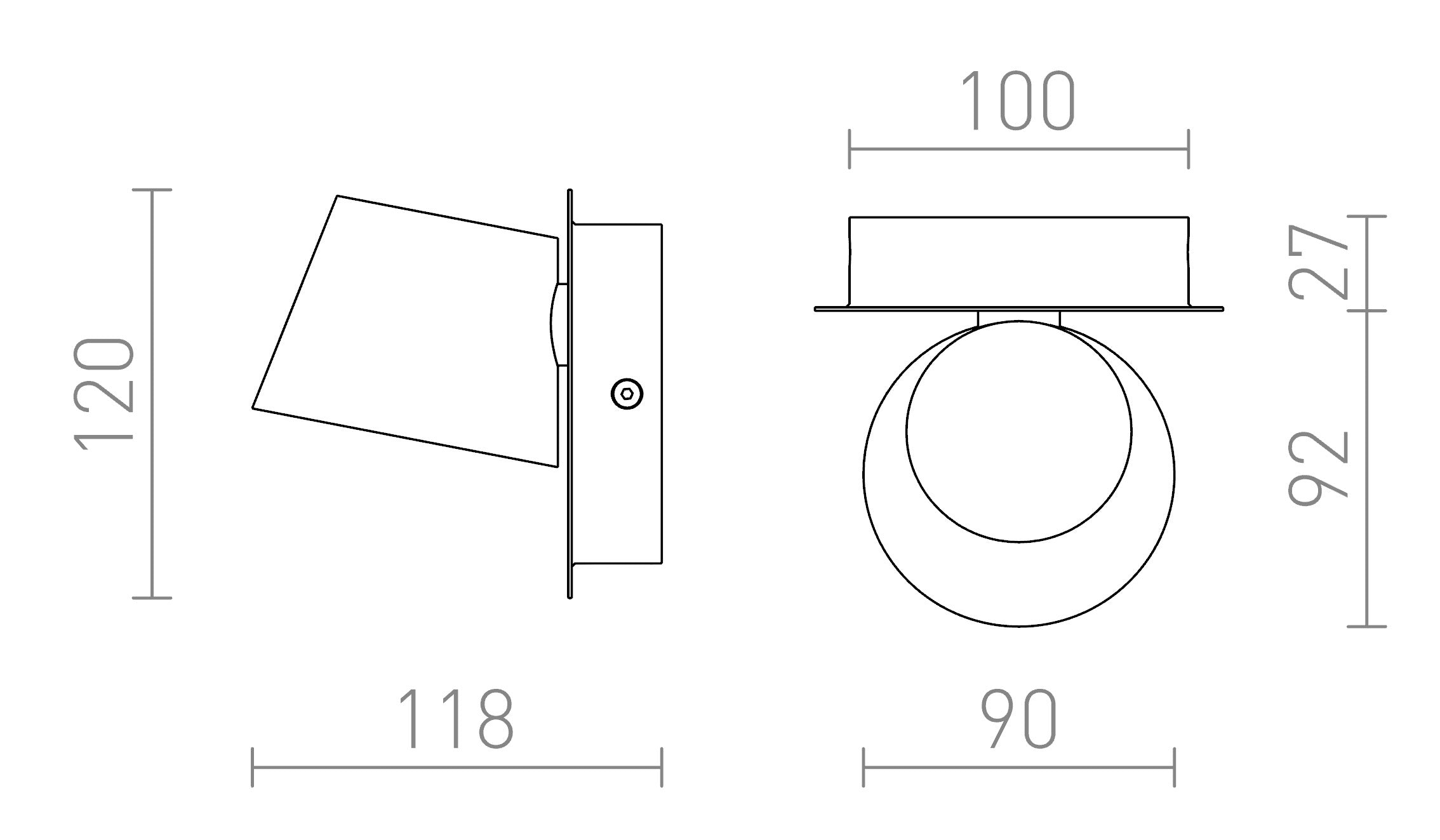AMADEUS I stenska lampa - Product sketch