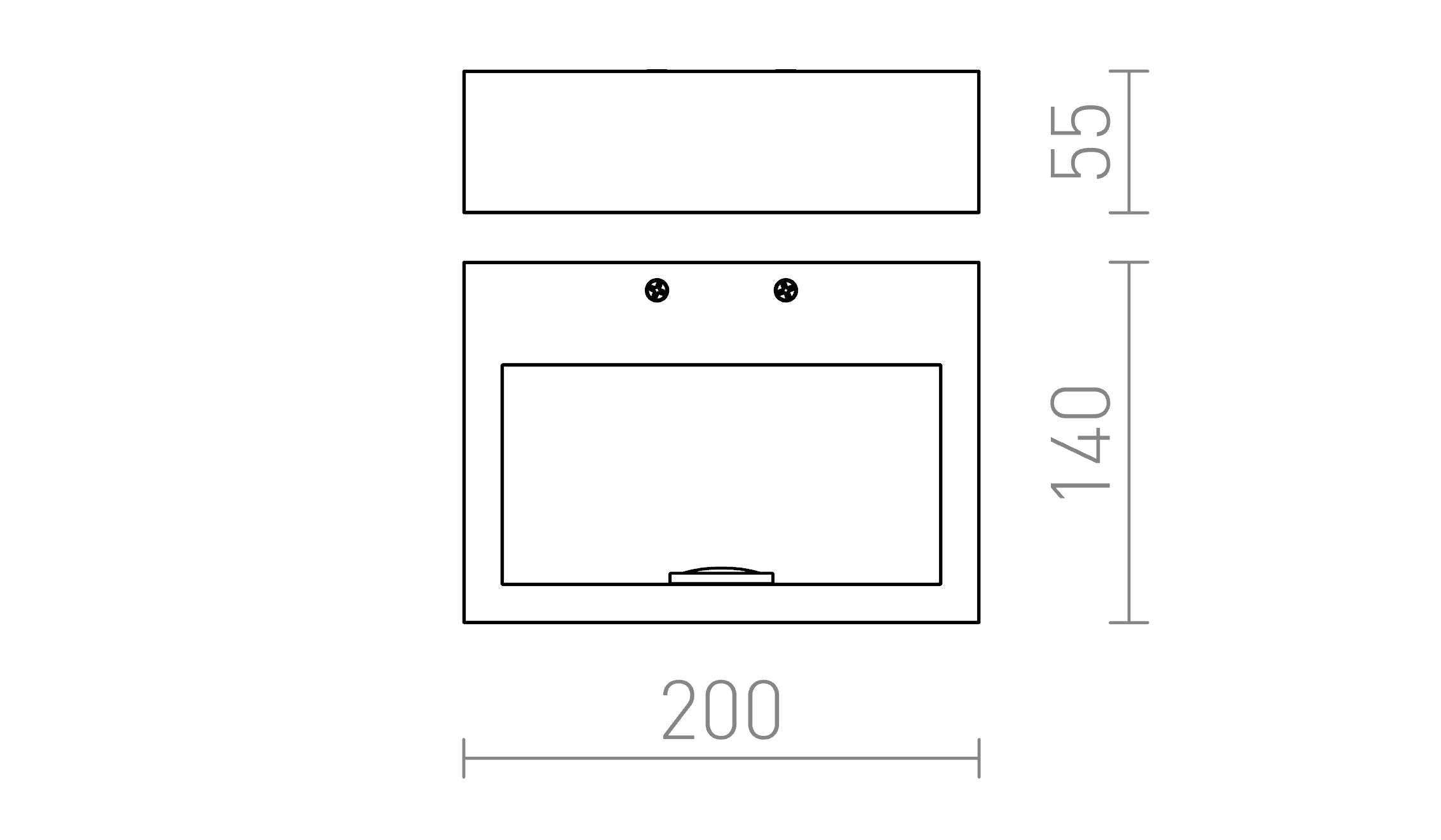 NEMAN de pared lámpara - Product sketch