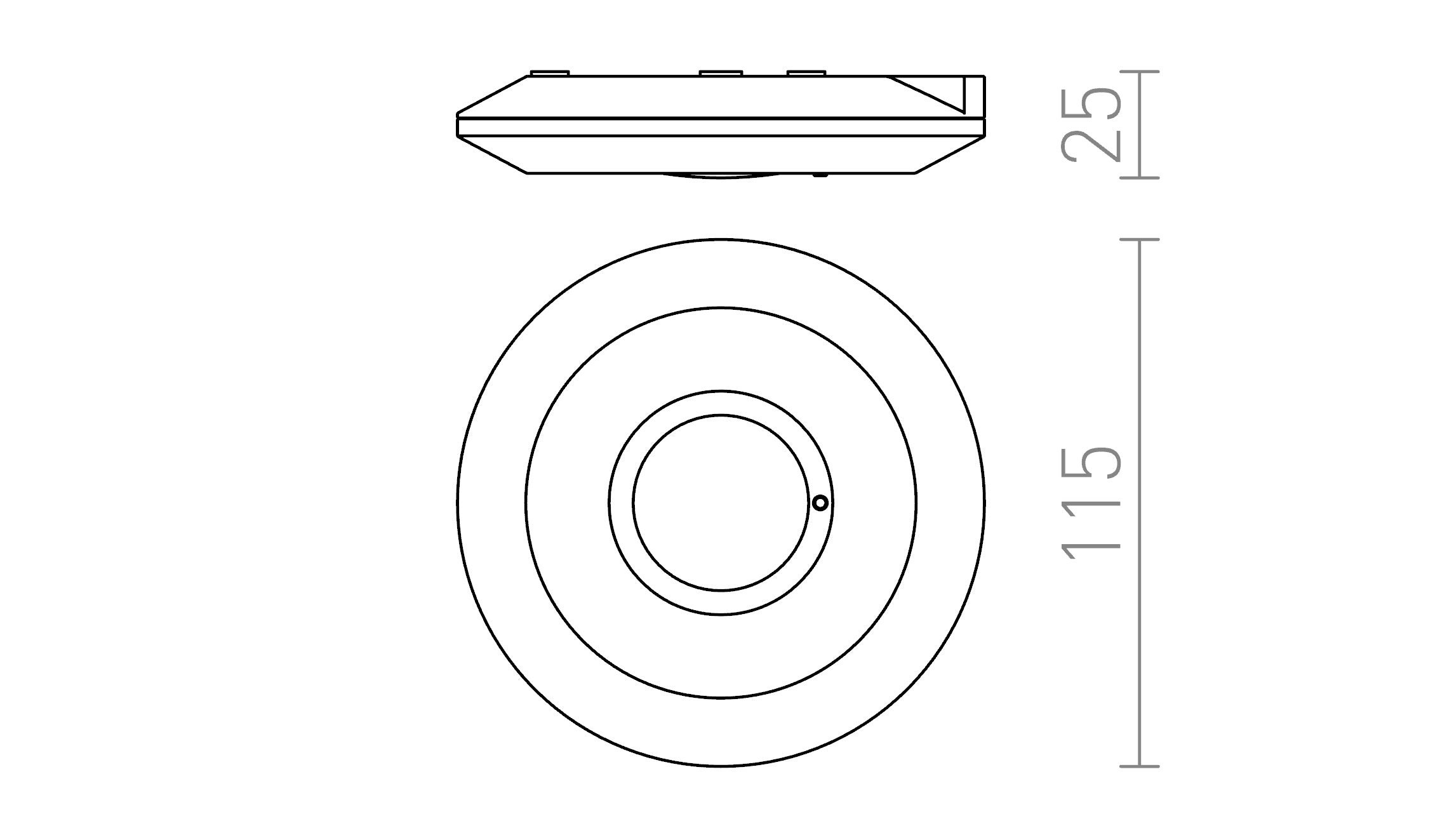SENSOR таванна лампа - Product sketch