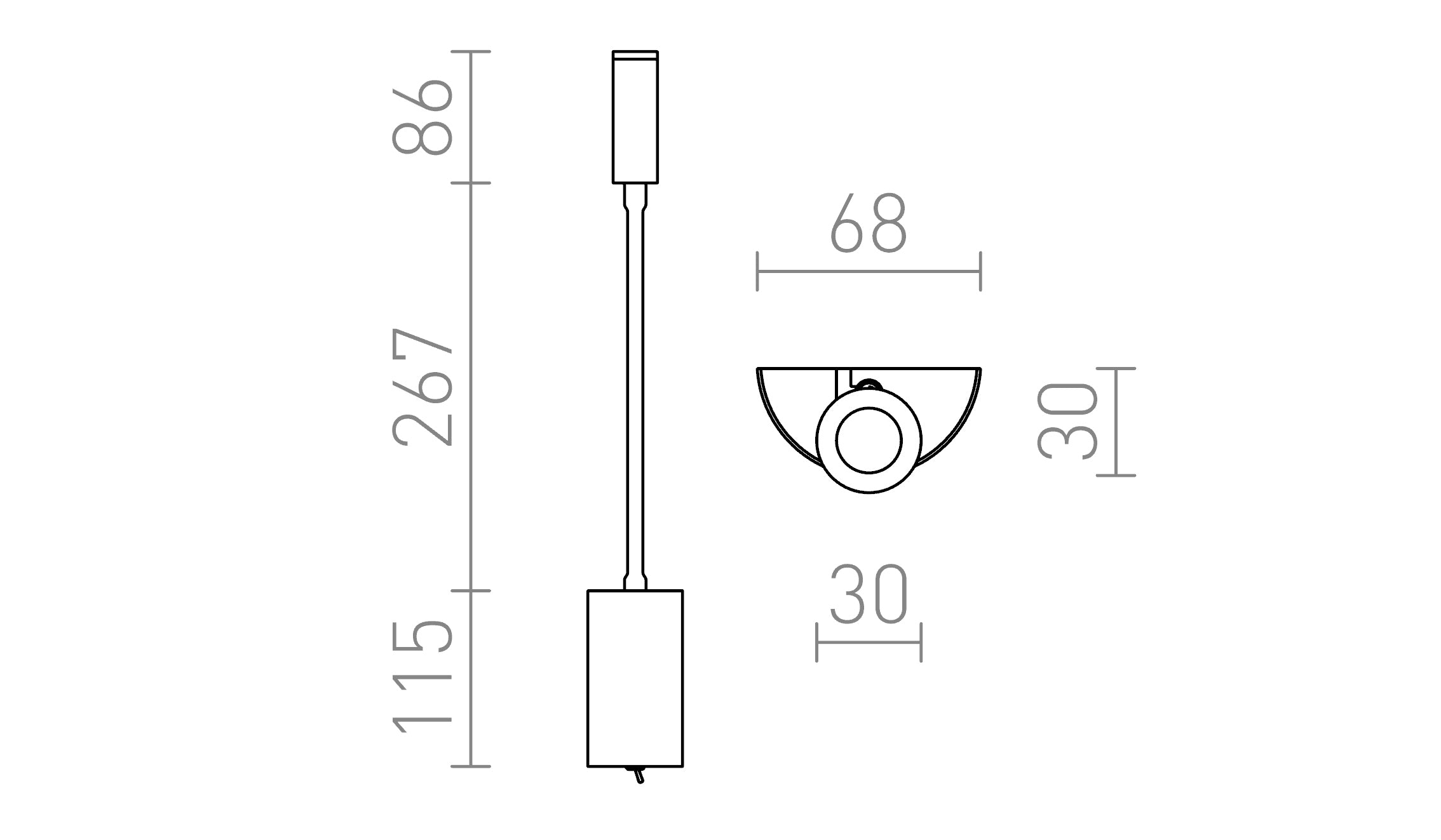 SHOW de pared lámpara - Product sketch