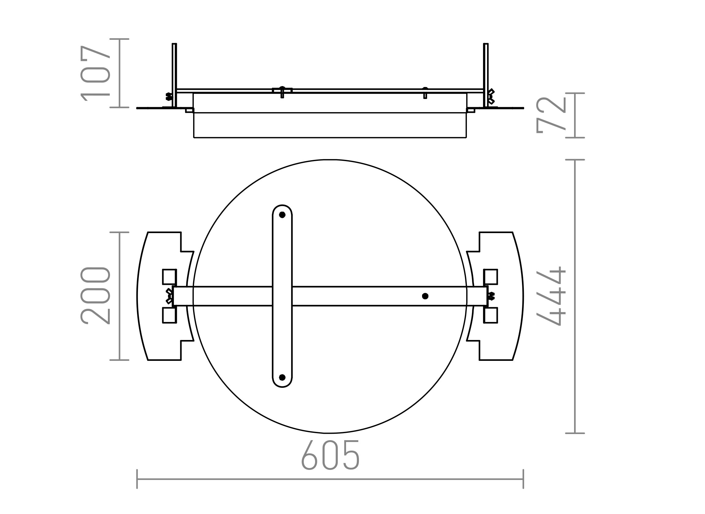 COIMBRA ugradna lampa - Product sketch