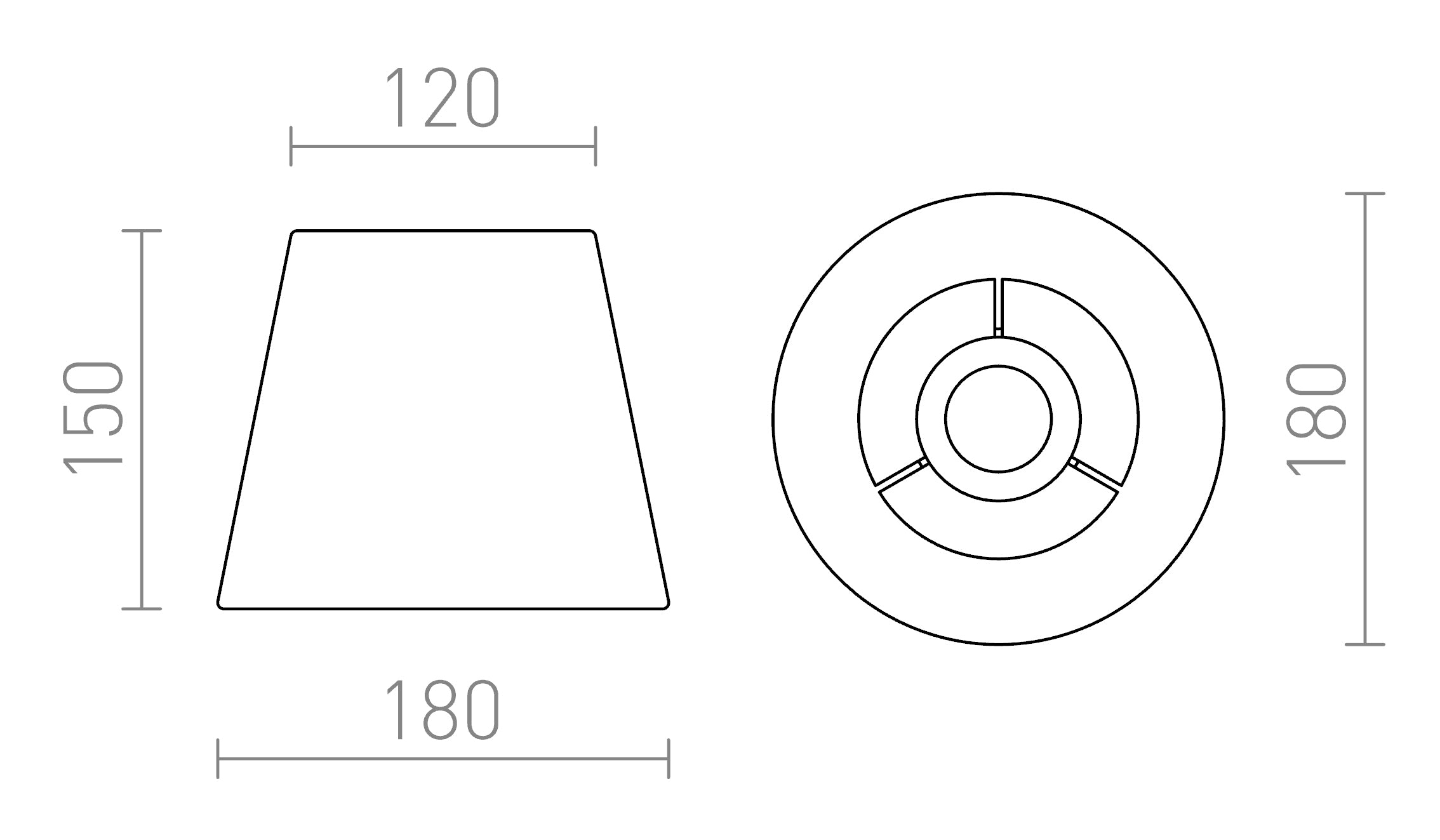 NIZZA 18/15 paralume - Product sketch