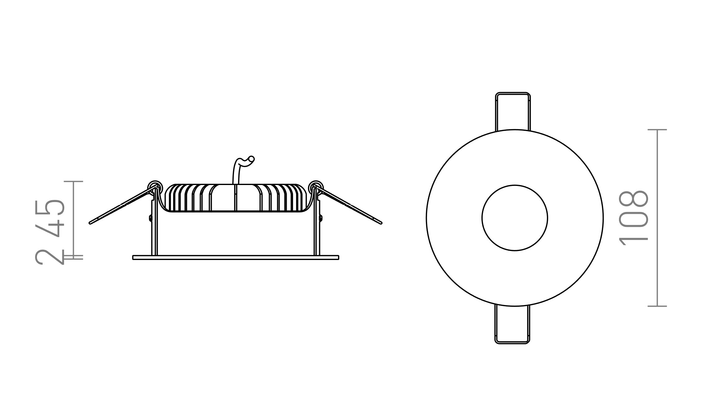 SPRAY 11 infälld lampa - Product sketch