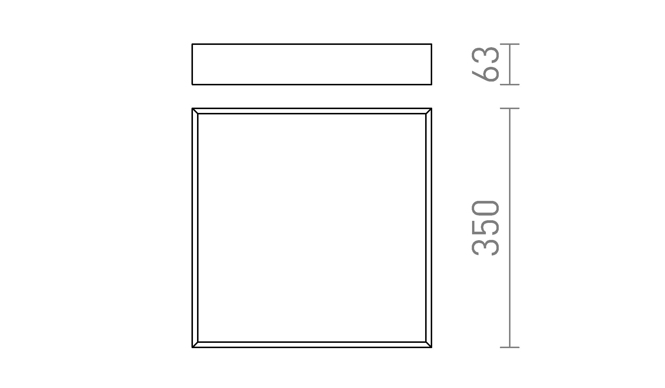 MERANO LED 35 techo lámpara - Product sketch