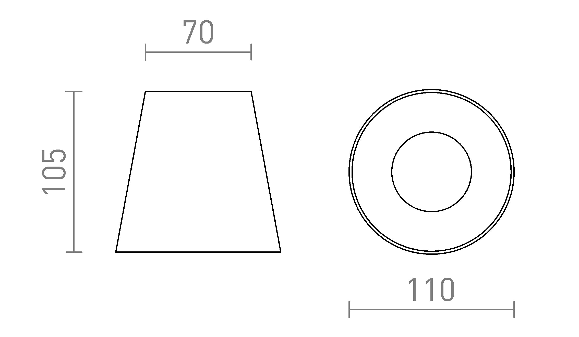 VOLCA katto lamppu - Product sketch