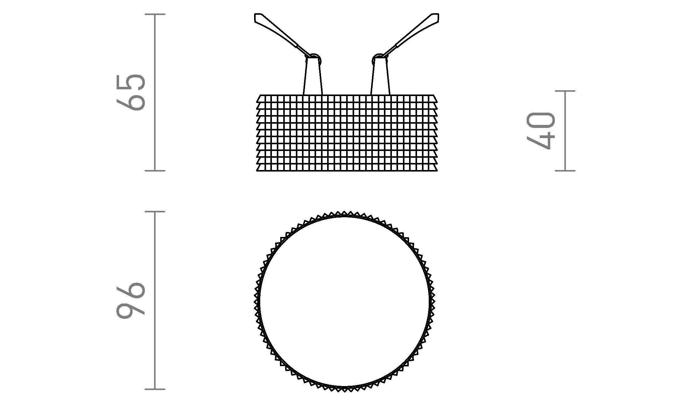 MARENGA RB1 40 infälld lampa - Product sketch