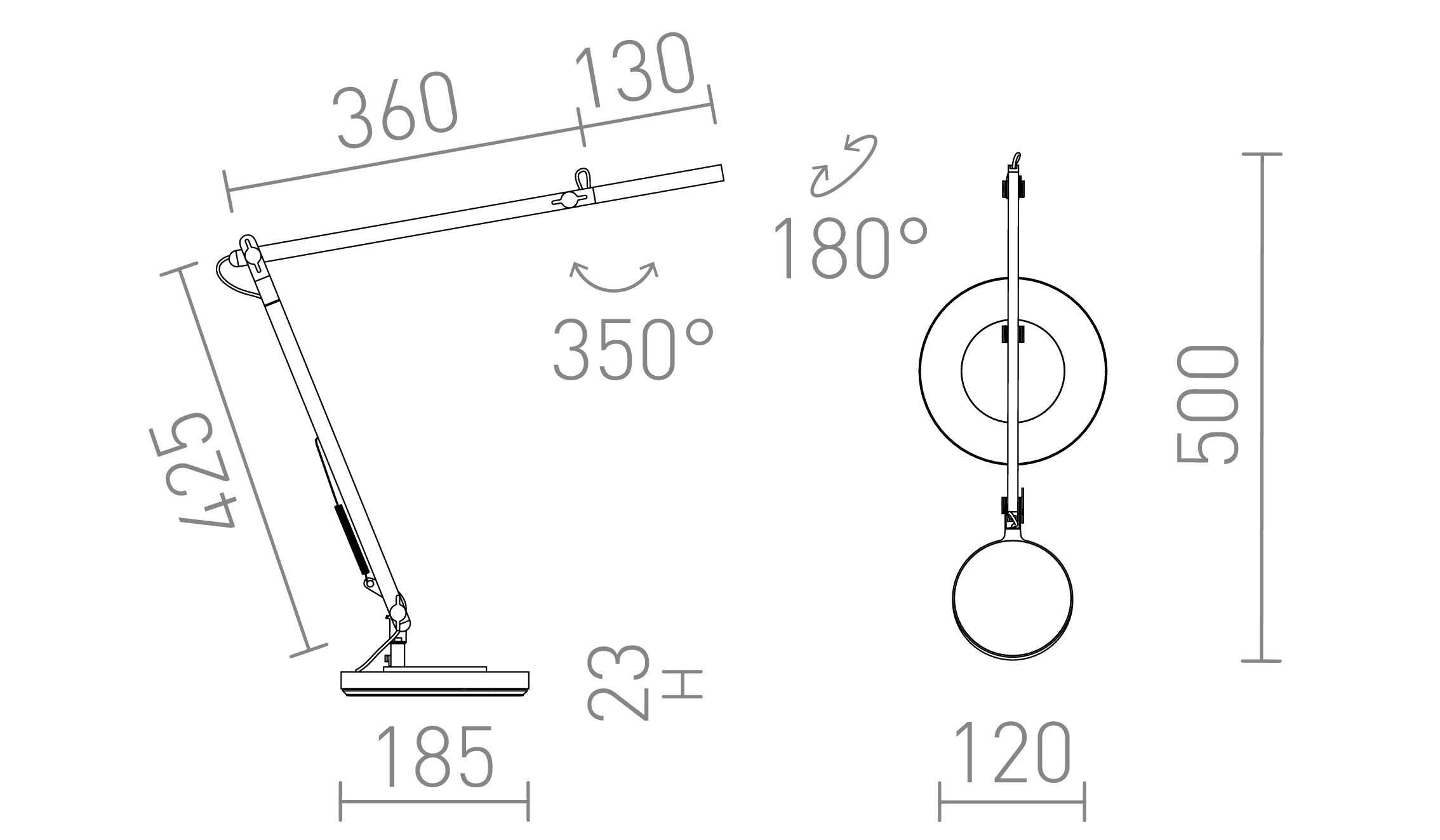 EMA DIMM namizna svetilka lampa - Product sketch