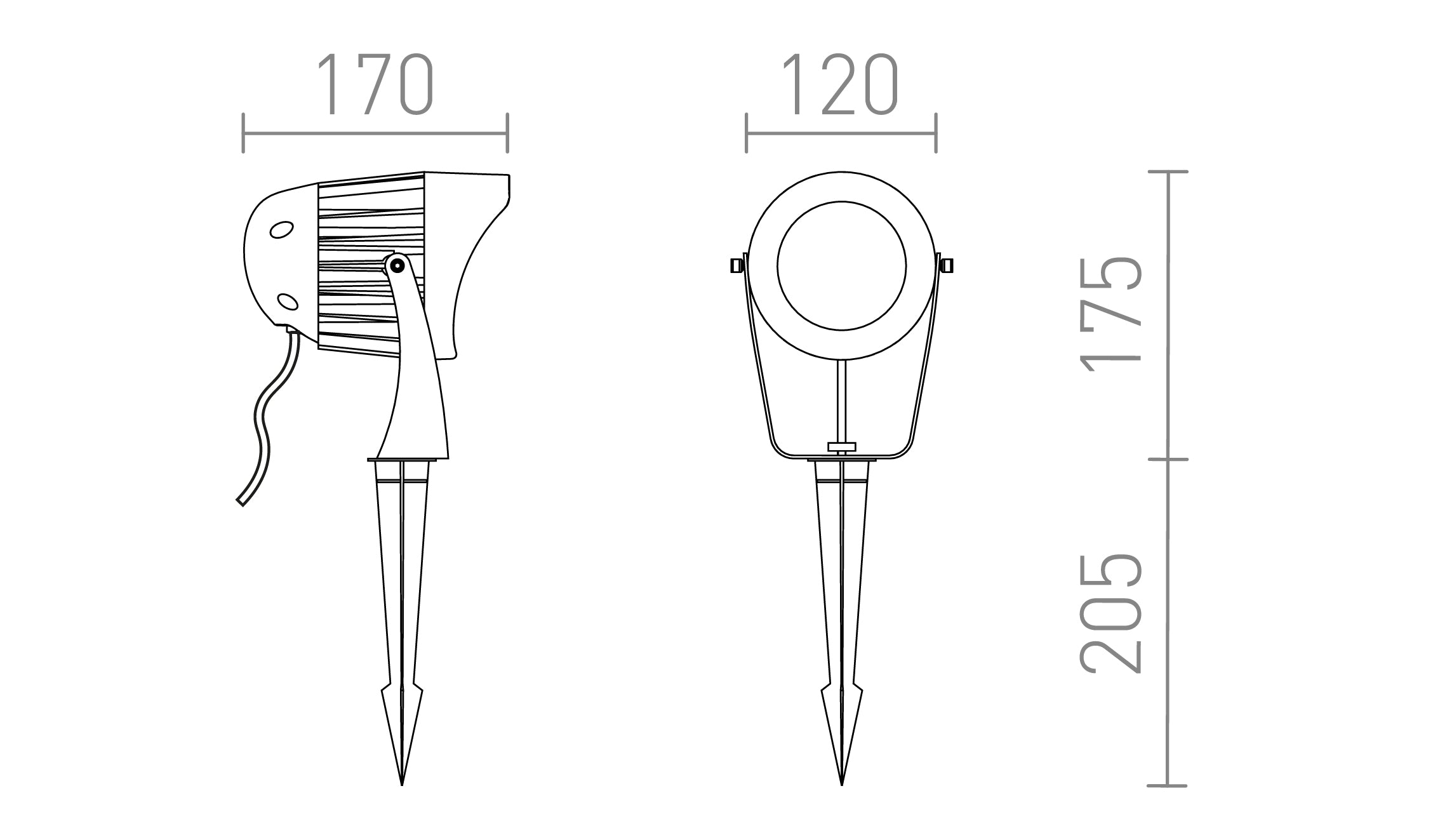 HAVANA sa šiljcima lampa - Product sketch