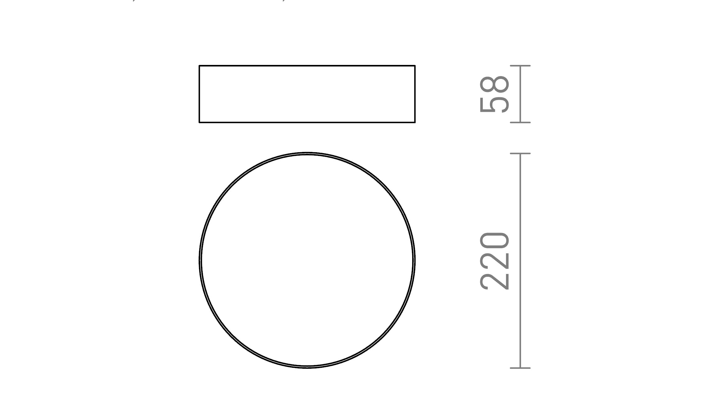LARISA R 22 ceiling lamp - Product sketch