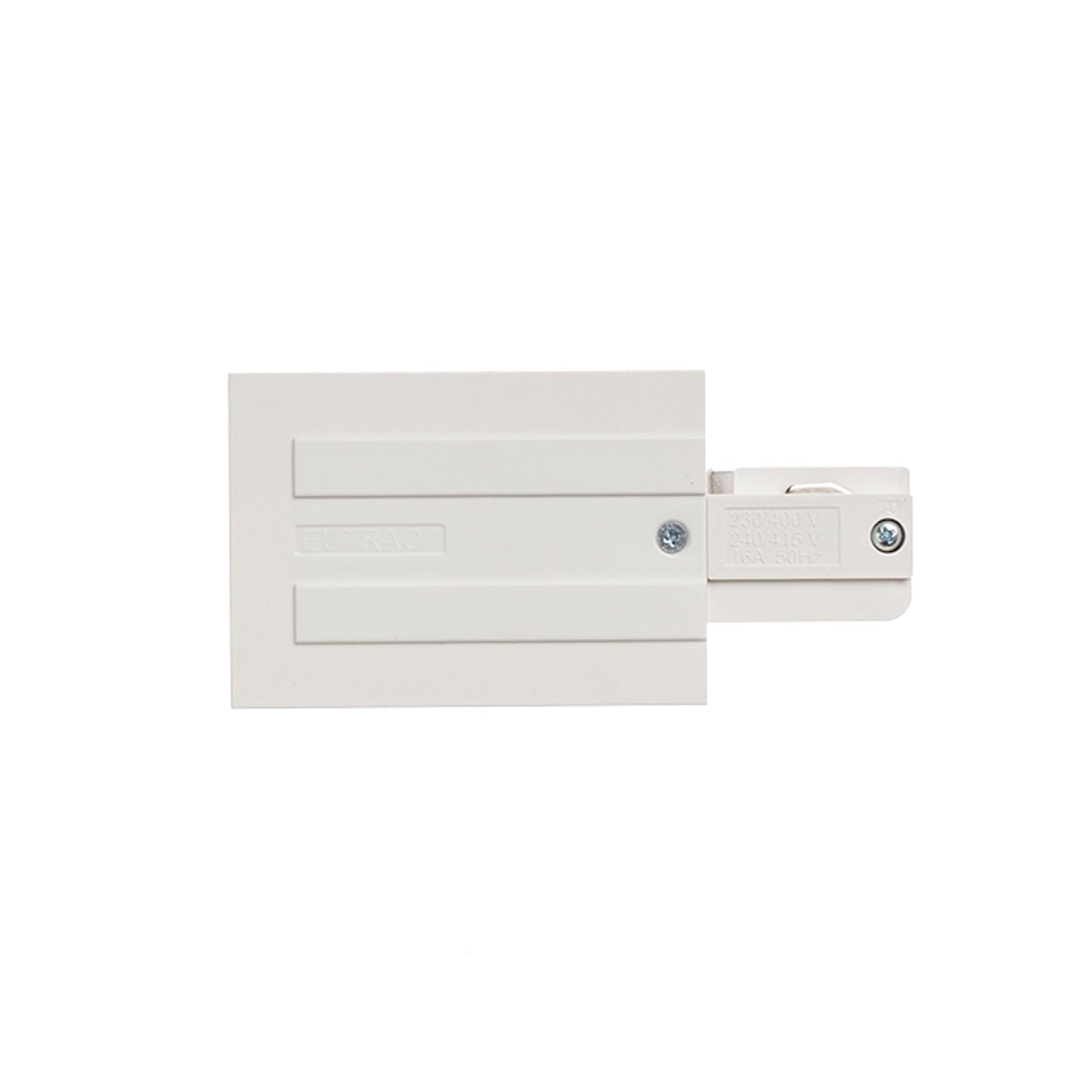 RENDL 3-circuit track system EUTRAC feed-in for recessed 3-circuit tracks, polarity left white 230V R11342 4