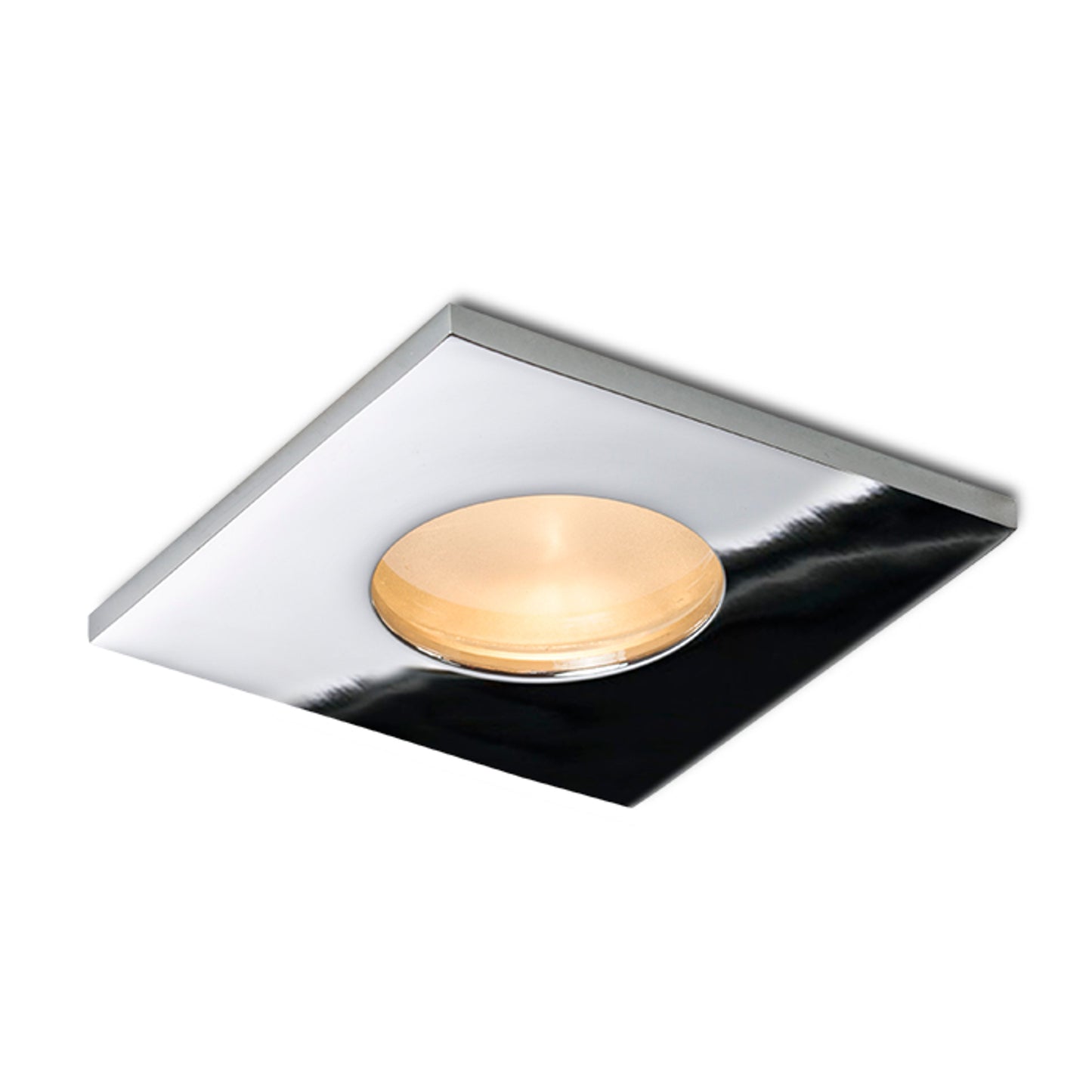 RENDL recessed light SPLASH SQ recessed chrome 230V LED GU10 8W IP65 R11735 1
