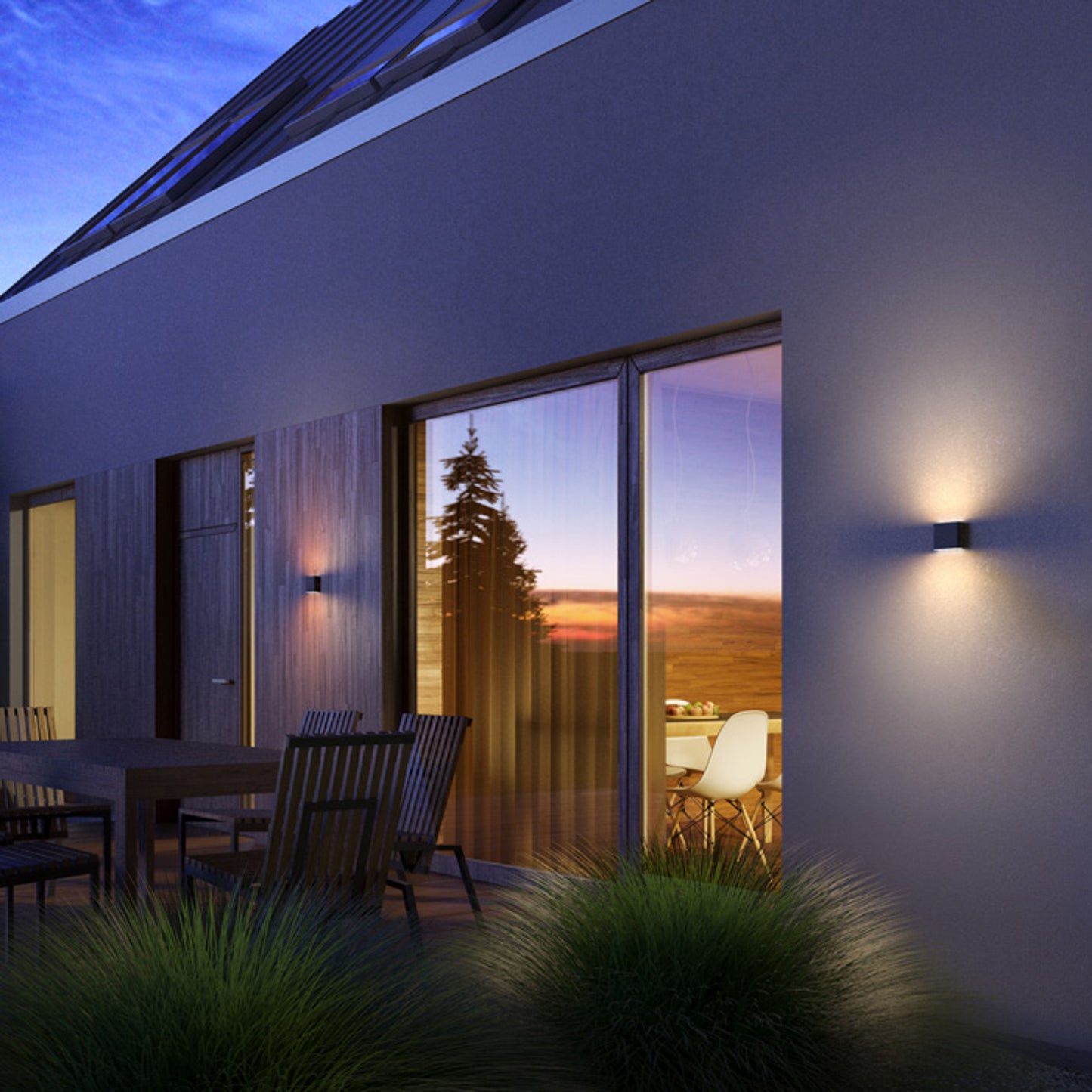 RENDL outdoor lamp CHOIX 114 wall anthracite grey 230V LED 2x3W IP54 3000K R12012 3