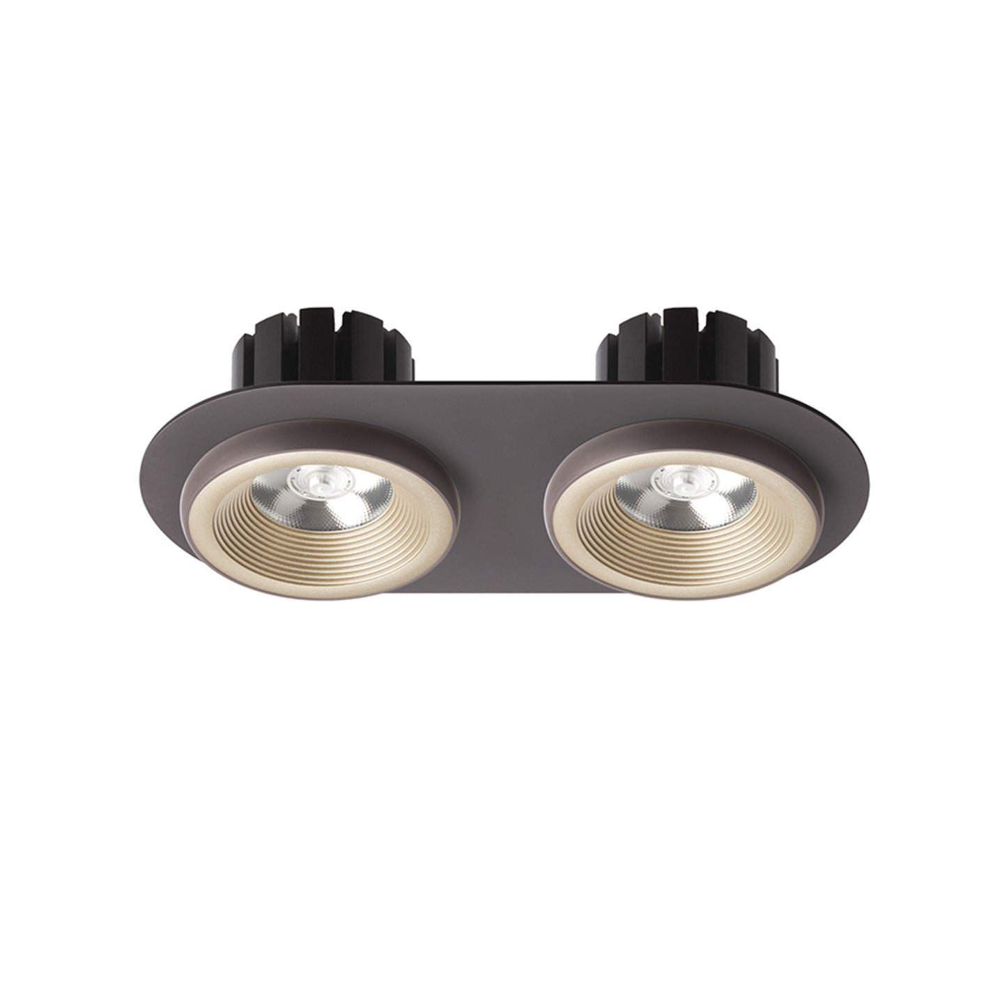RENDL recessed light SHARM R II recessed pearl gold/brown 230V LED 2x10W 24° 3000K R13241 2