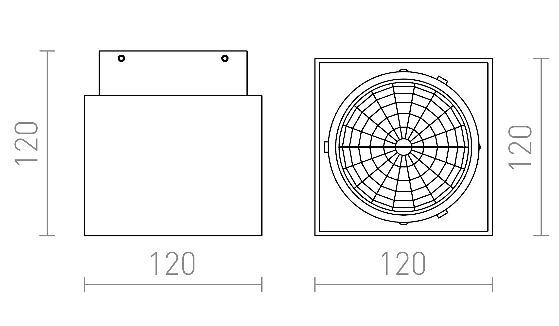 EX 111 КВАДРАТНА - Product sketch