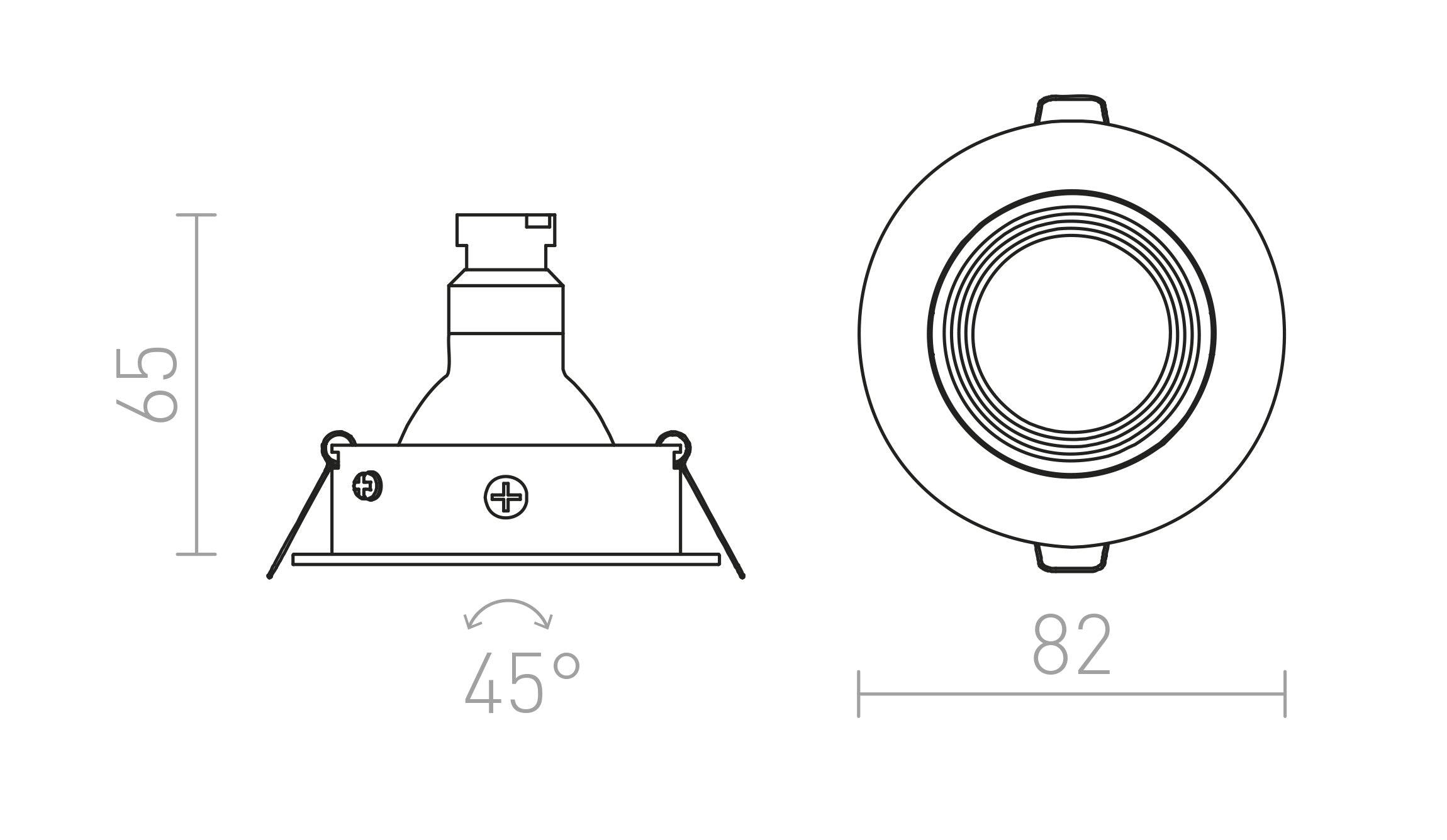 TIX  directional lamp - Product sketch