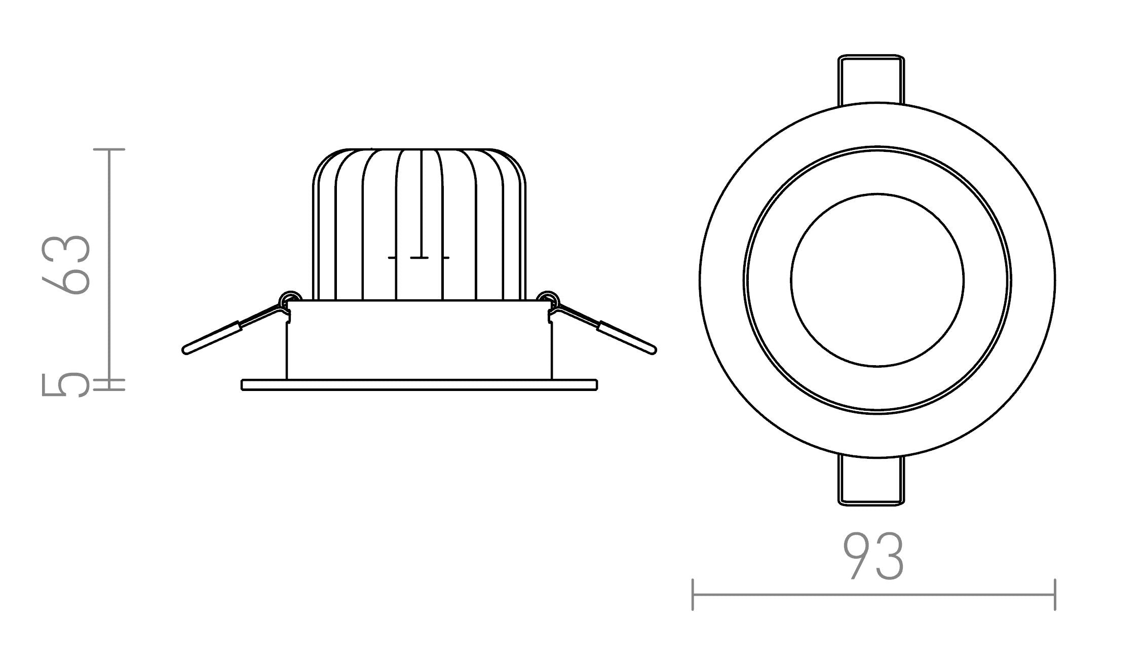 MAYDAY CC vgradna lampa - Product sketch