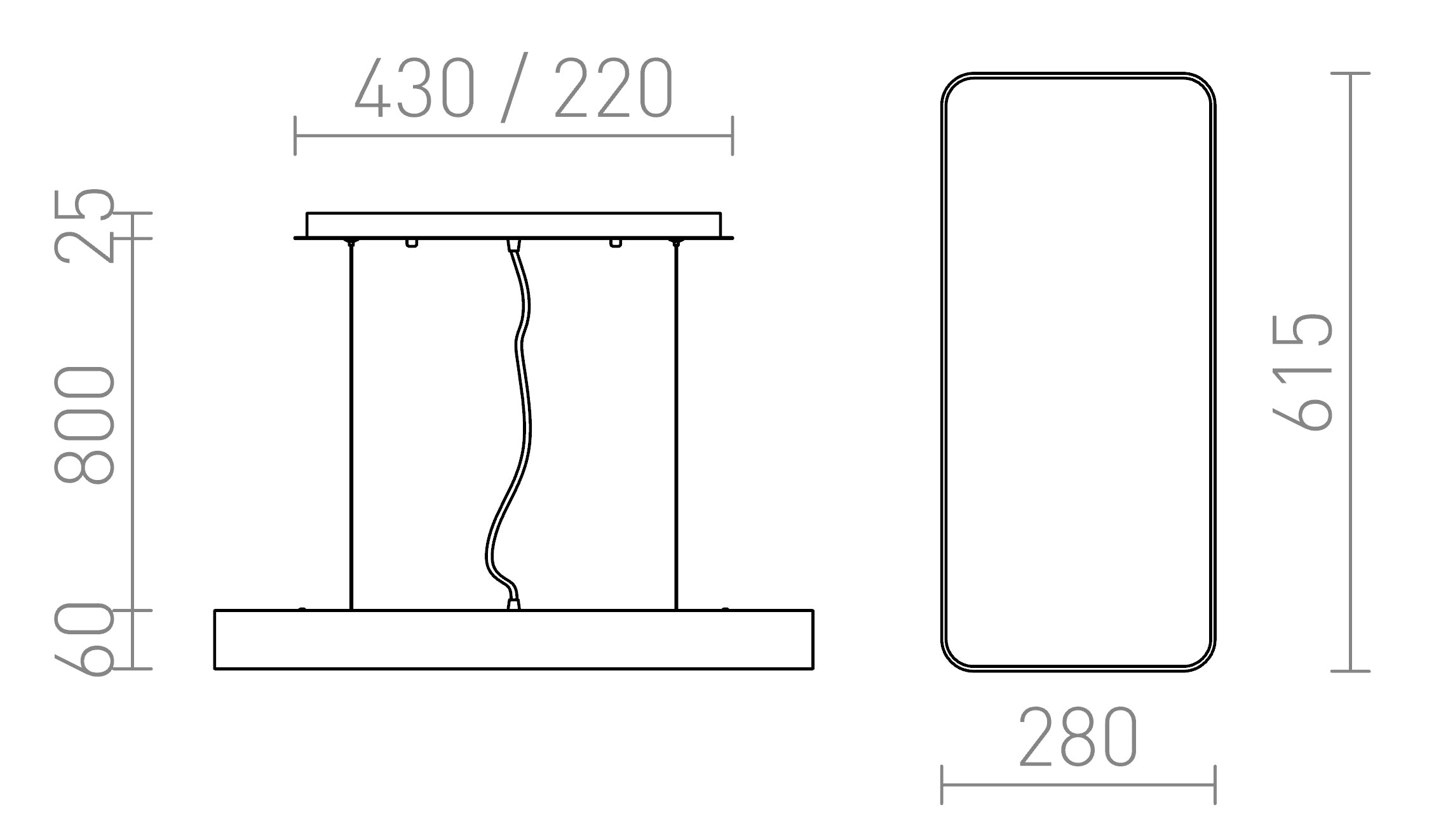 MENSA RC ВИСЯЩА - Product sketch