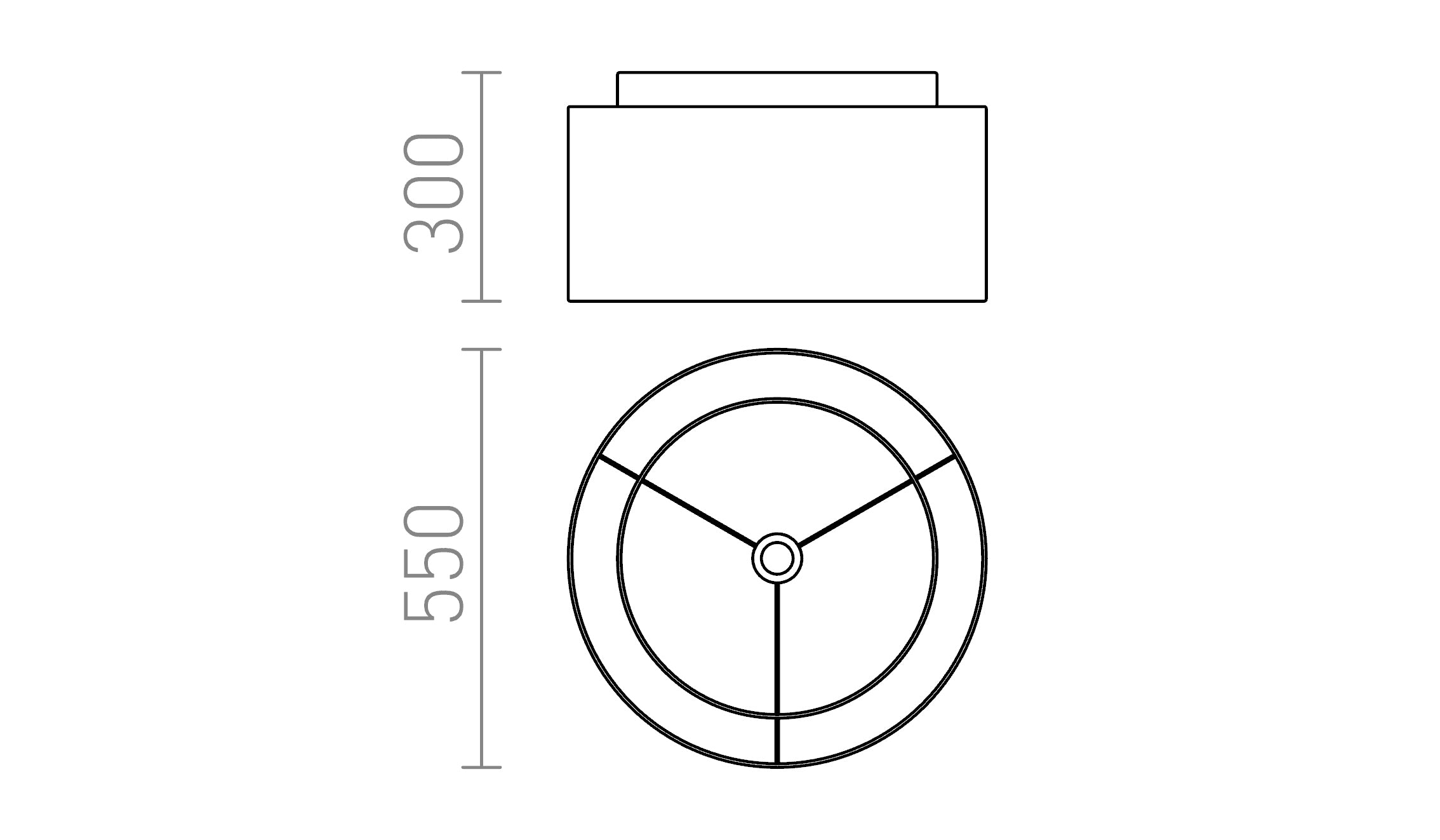 DOUBLE 55/30 абажур - Product sketch