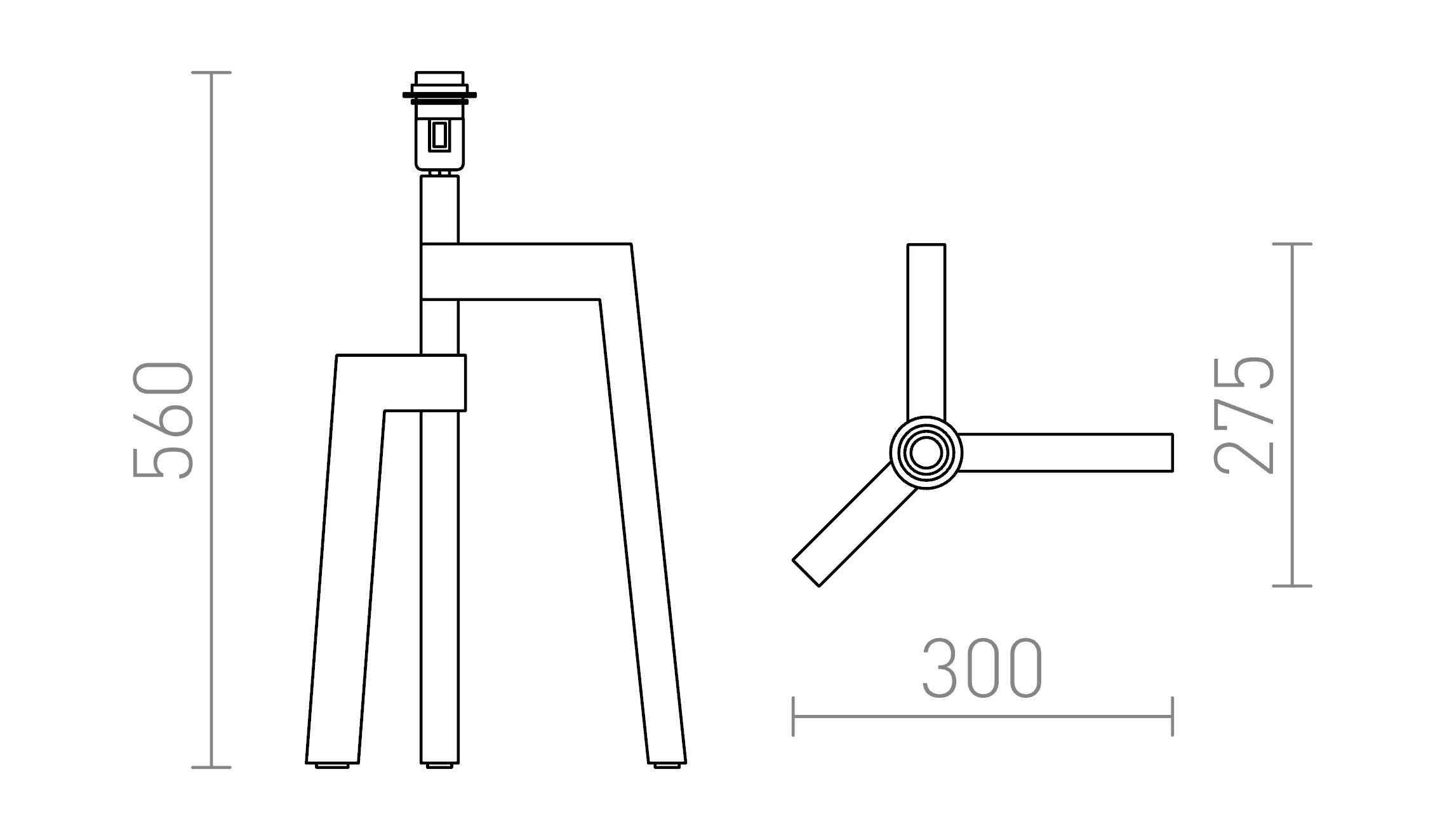 WOODY НАСТОЛНА СТОЙКА - Product sketch