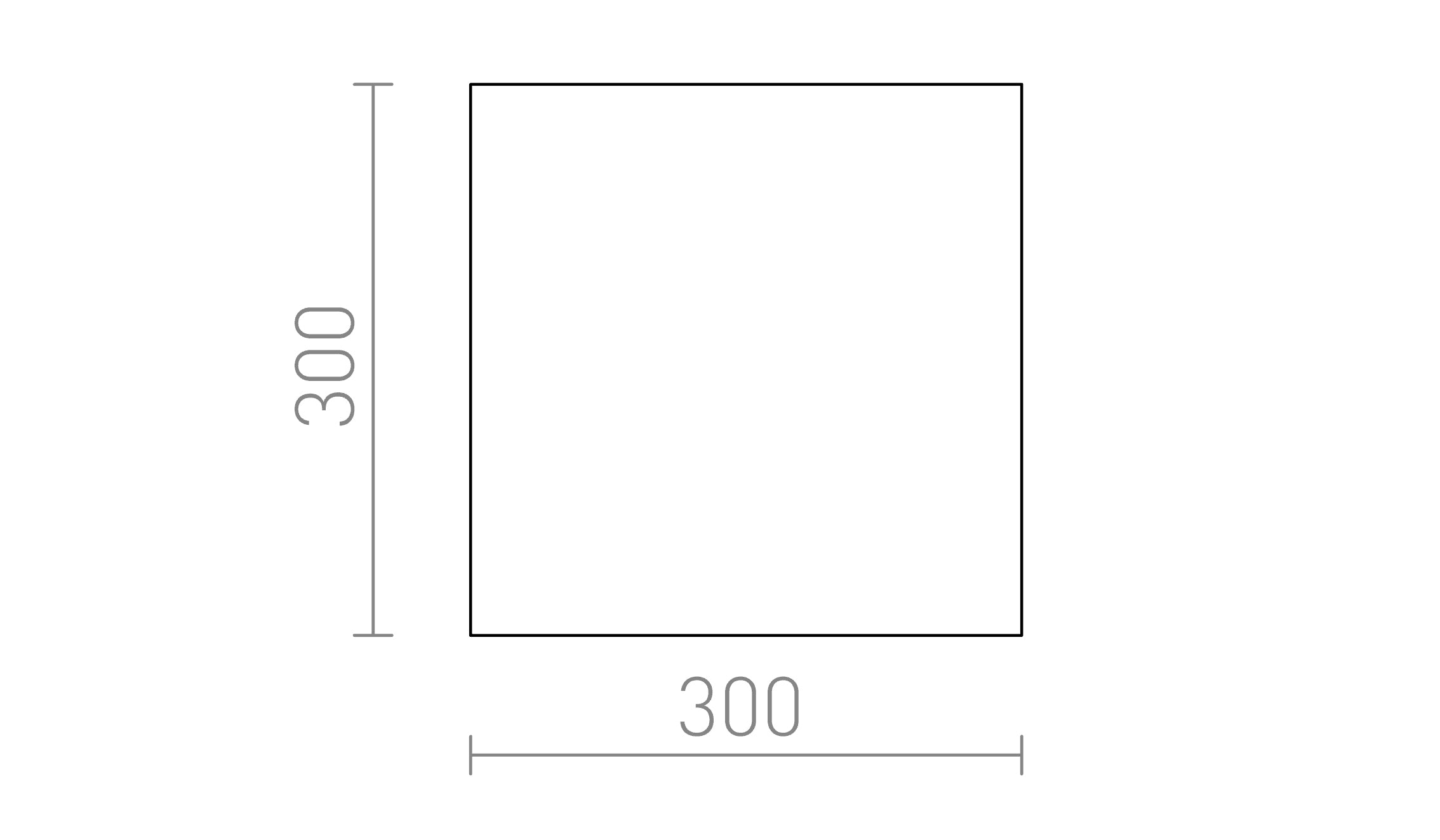 DIFFUSER SQ 30 PMMA  - Product sketch