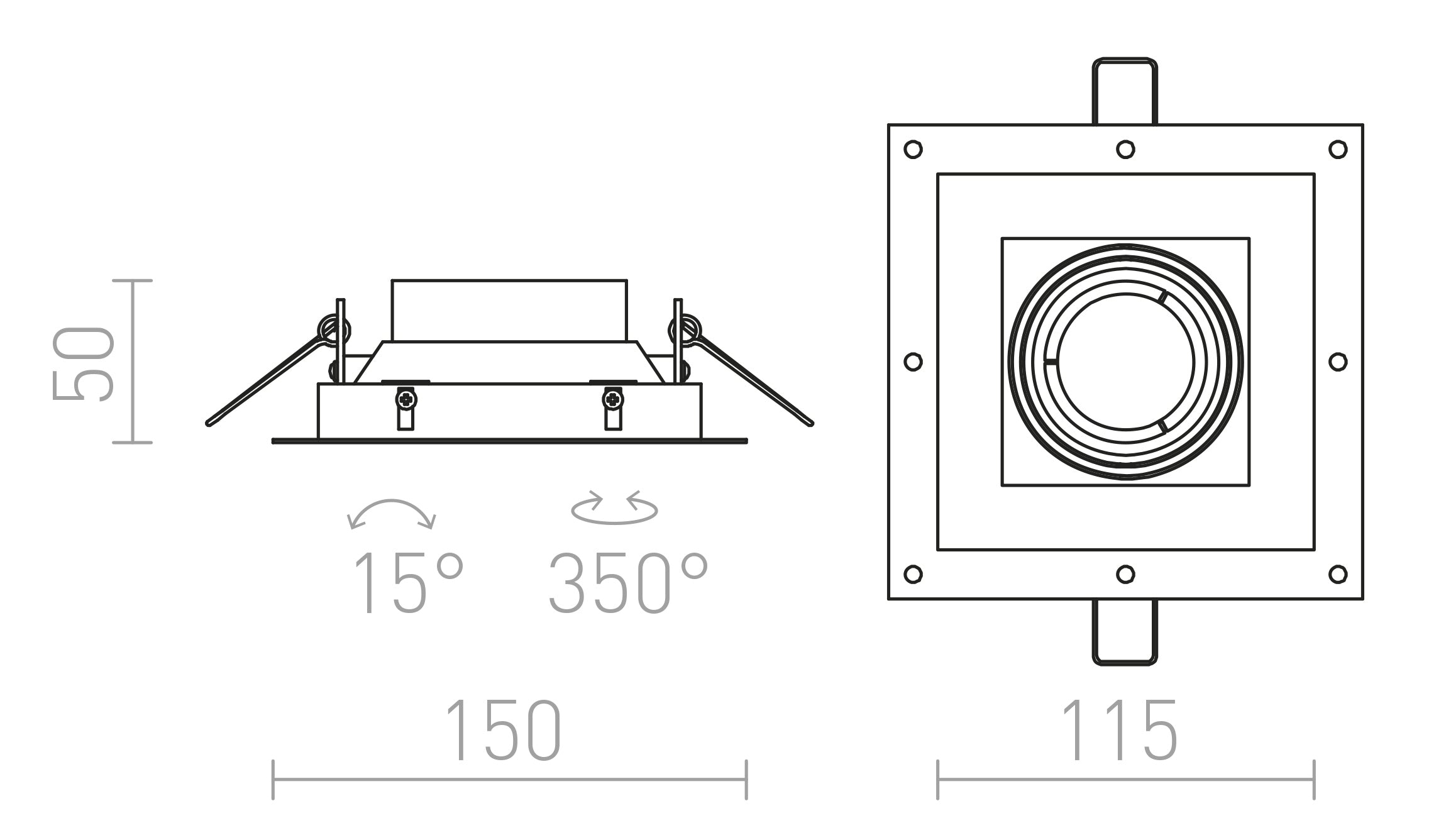 IPSO SQ frameless  - Product sketch