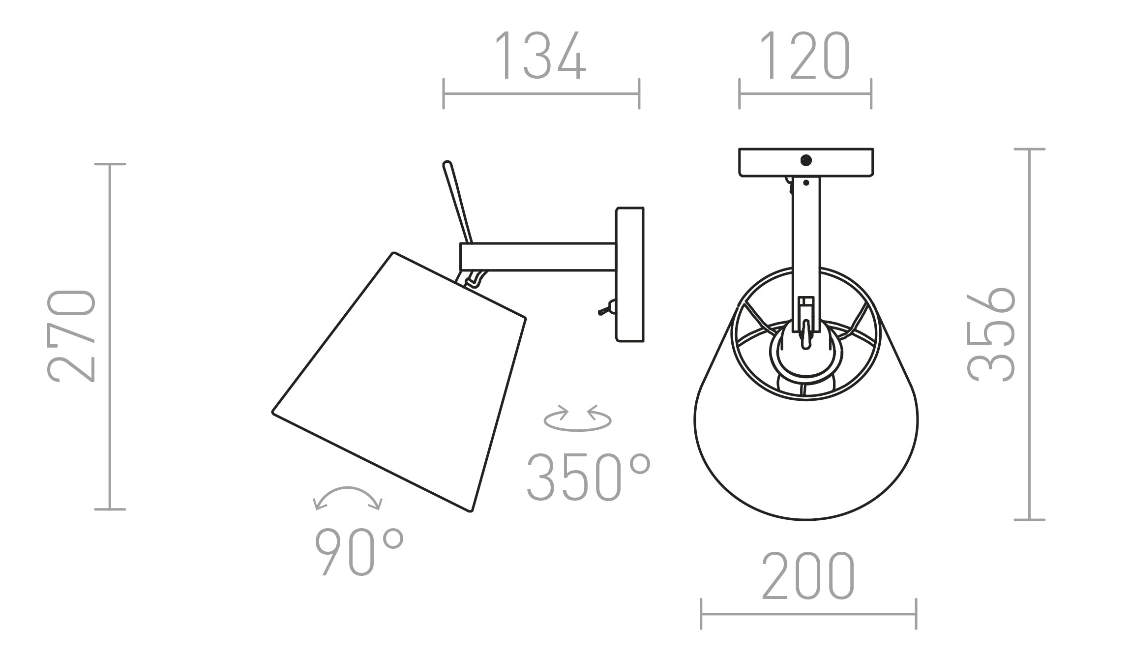 JERSEY  стенна лампа - Product sketch