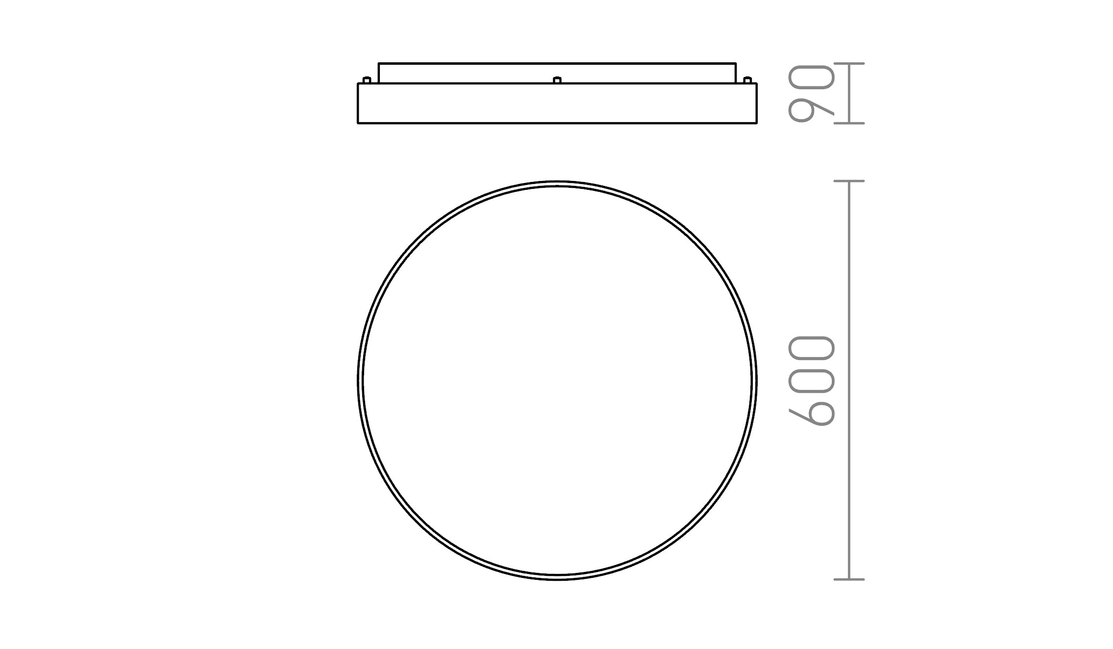 MENSA R 60 ТАВАННА - Product sketch