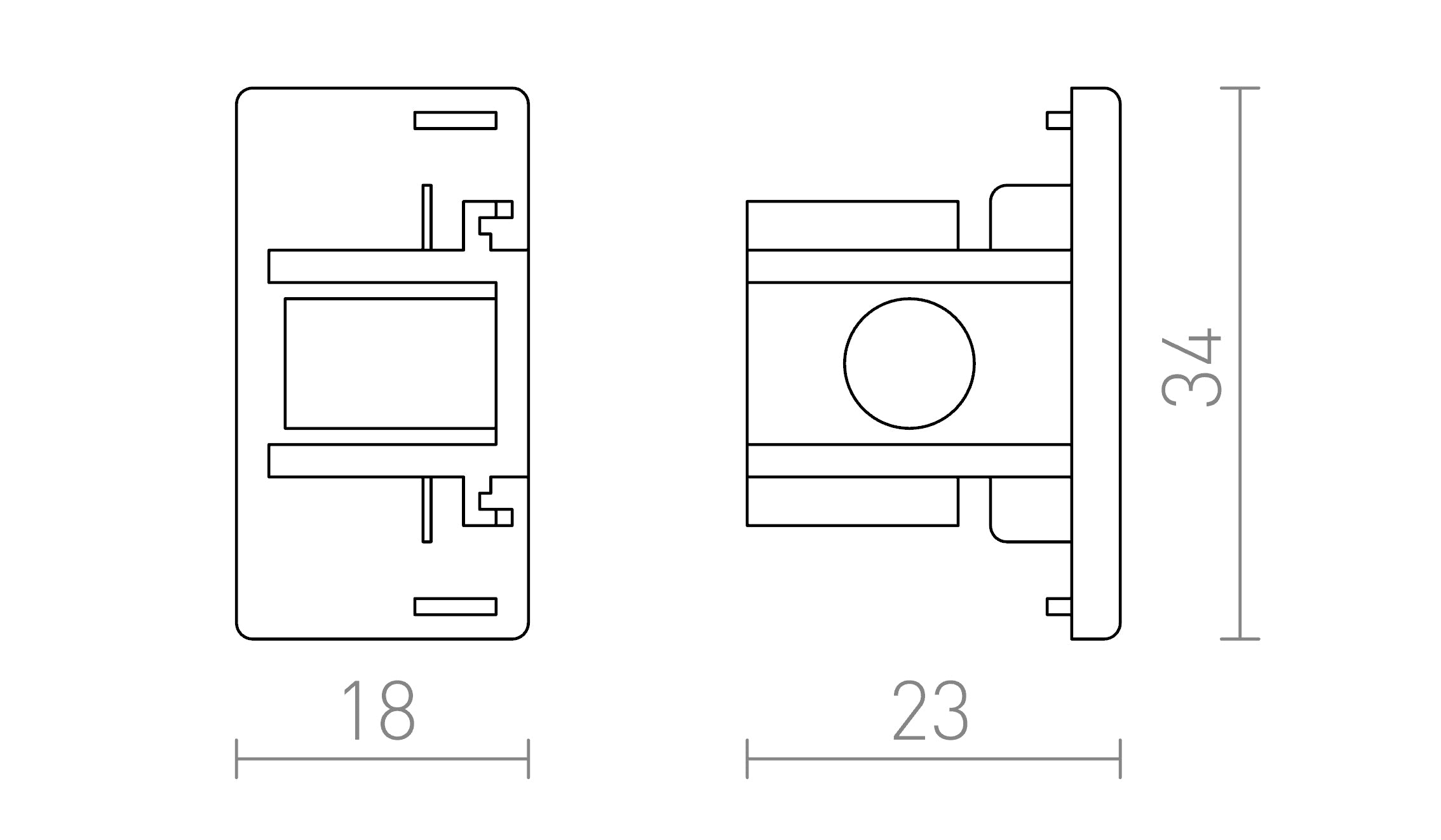 1F  terminal lâmpada - Product sketch