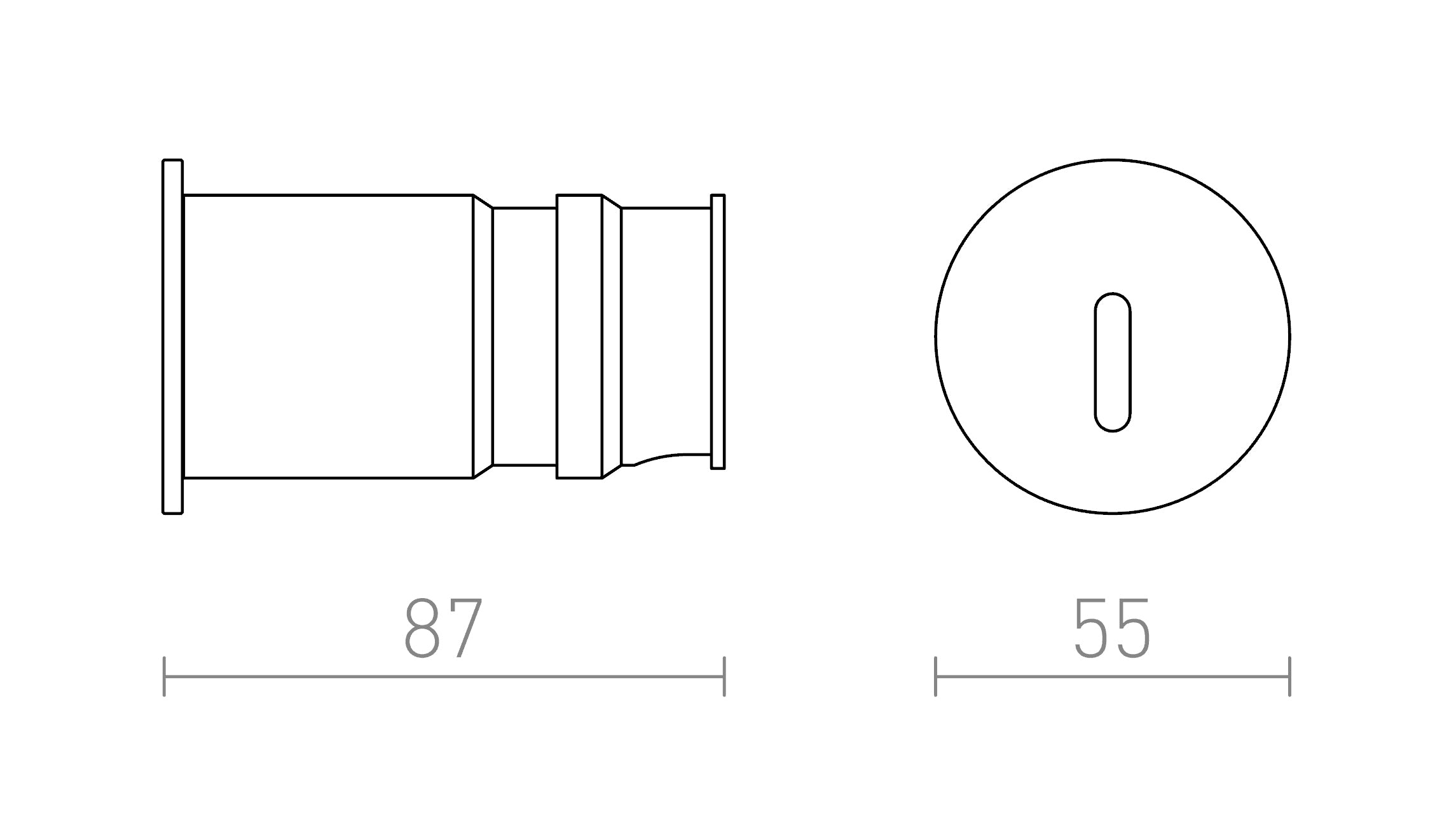IRIA R recessed lamp - Product sketch