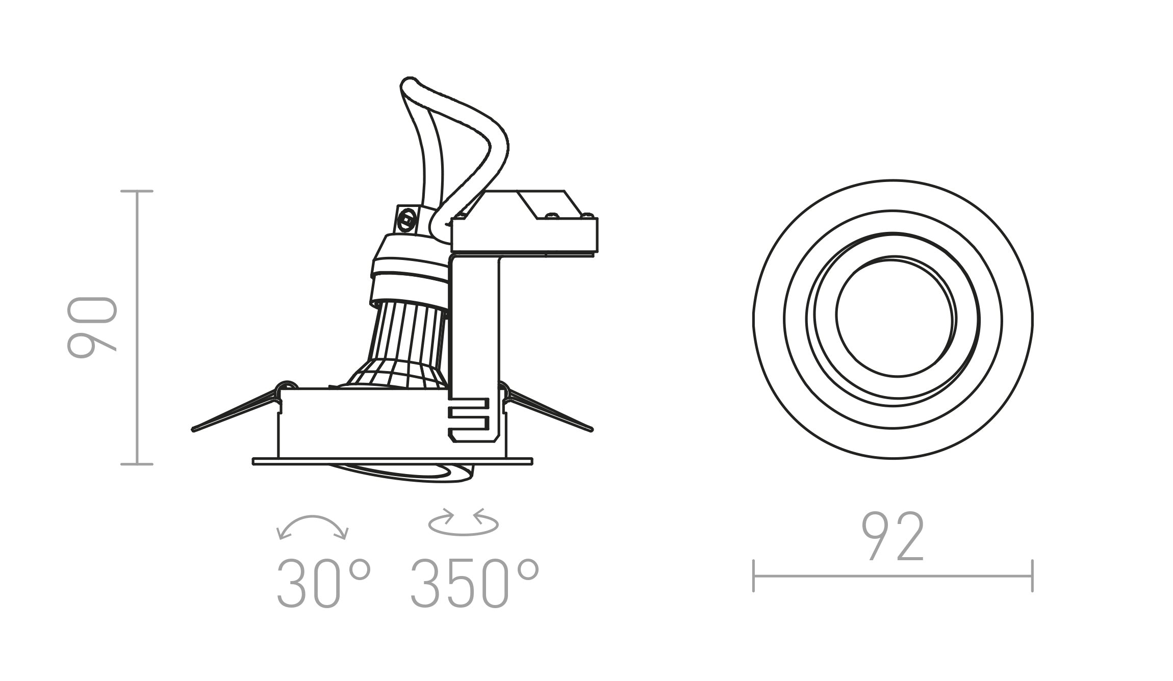 PASADENA GU10 - Product sketch