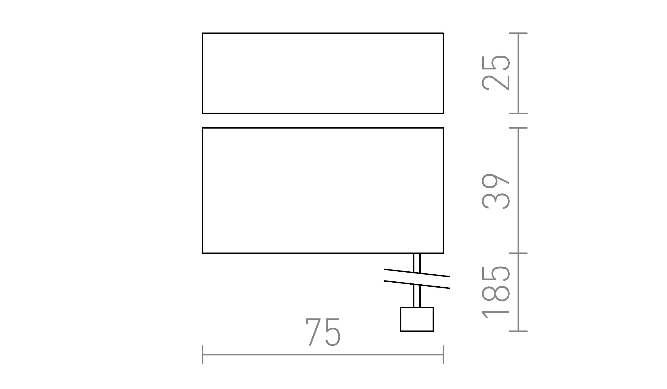 DARK SENSOR 5-50 Lux  integrato - Product sketch