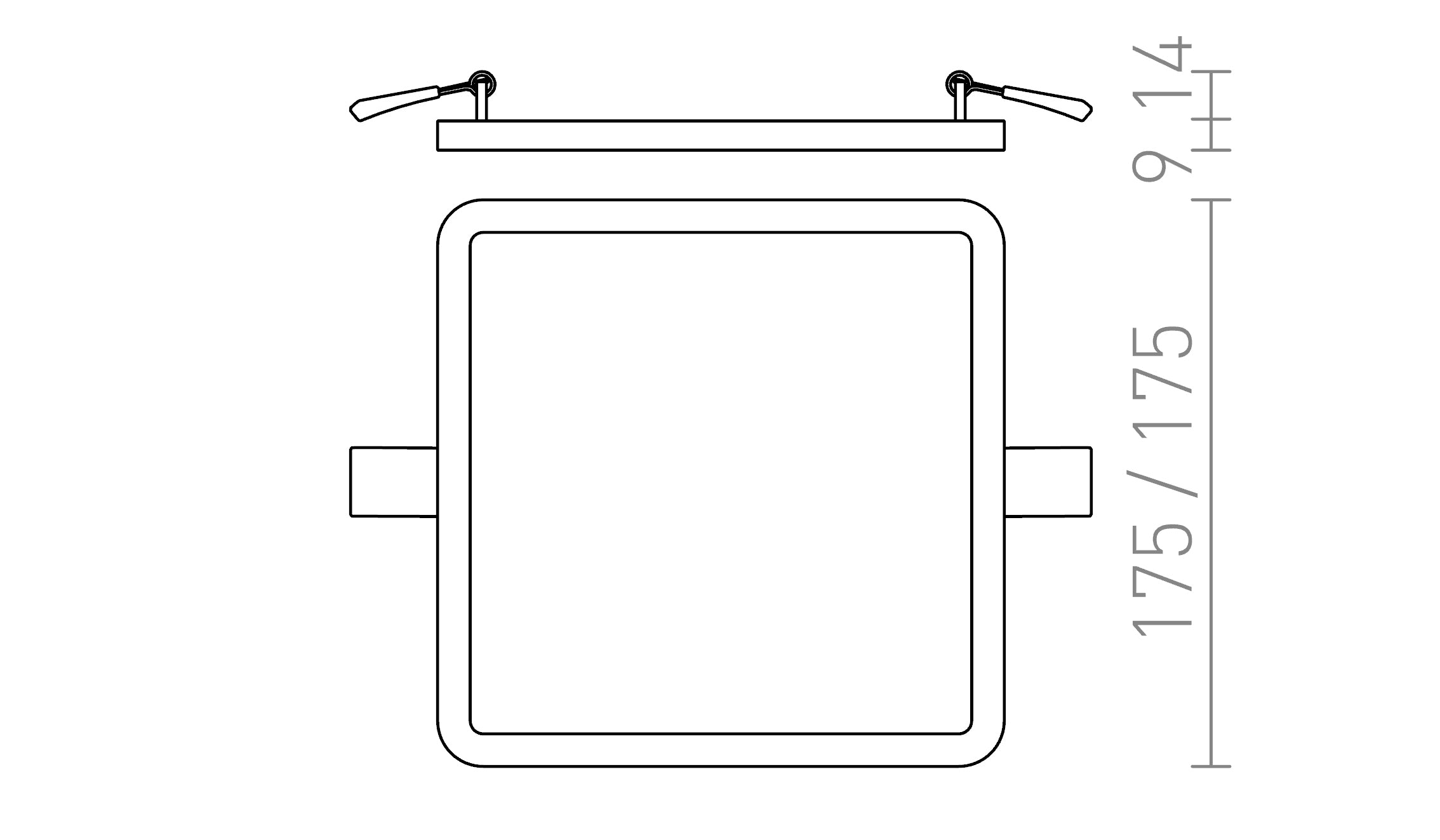 HUE SQ 17 ВГРАДЕНА - Product sketch
