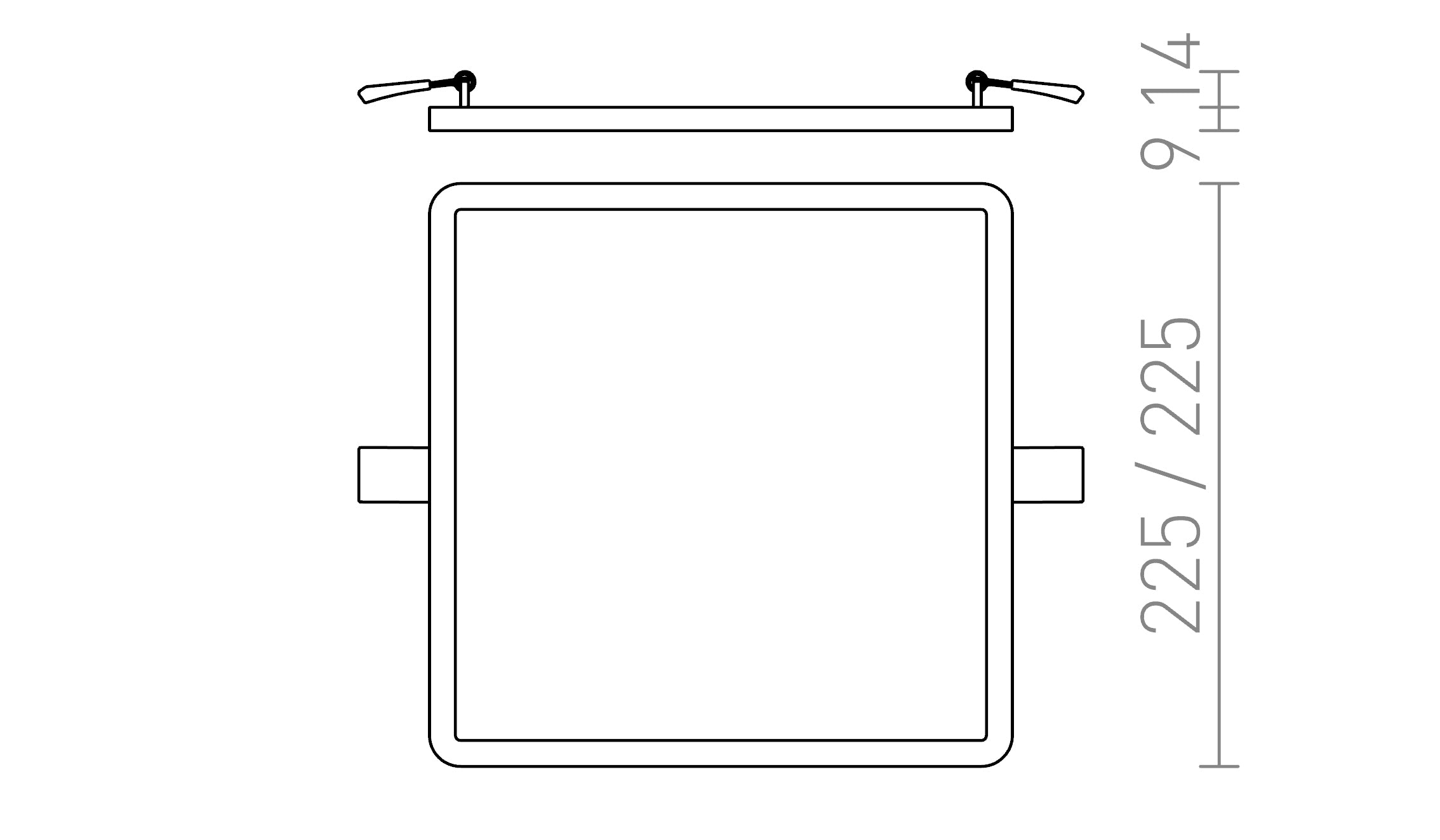 HUE SQ 22 вградена лампа - Product sketch