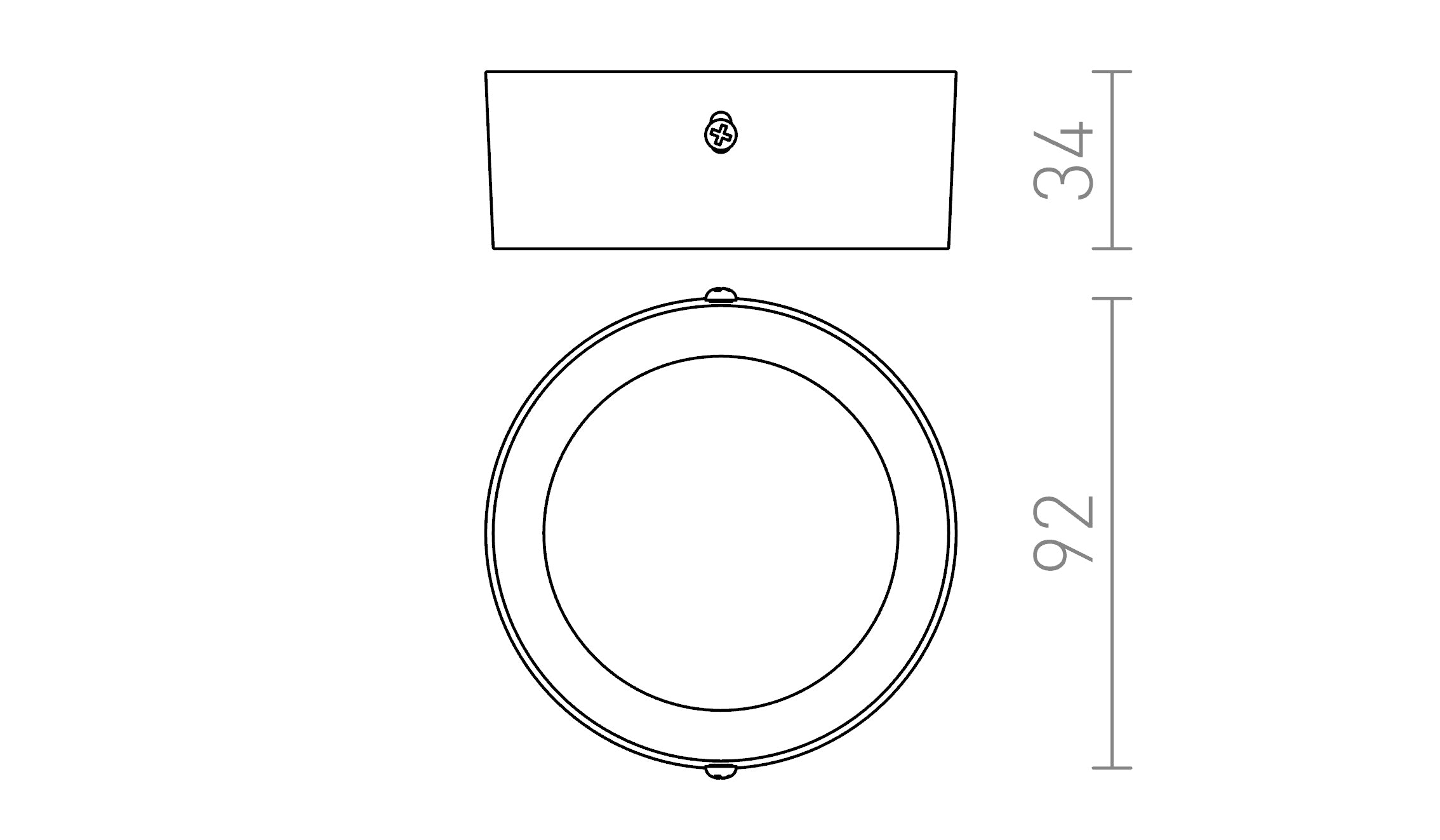 HUE R 9 stropna lampa - Product sketch