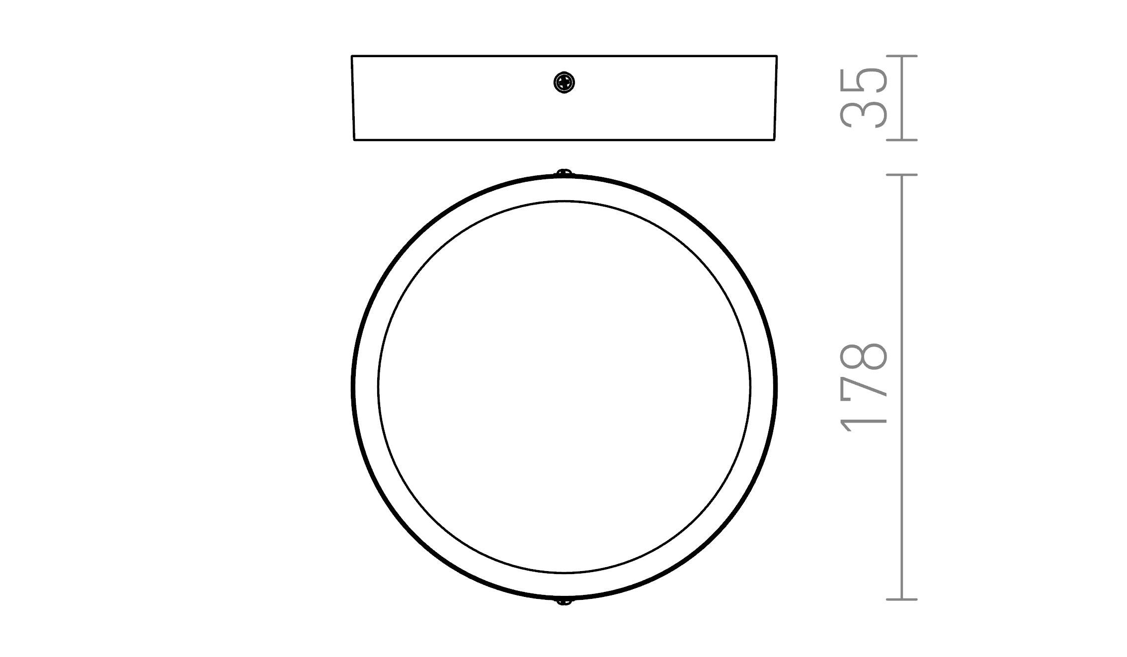 HUE R 17 sufitowa lampa - Product sketch
