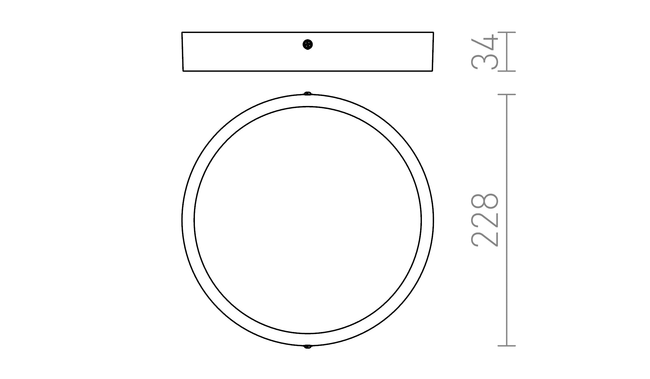 HUE R 22 таванна лампа - Product sketch