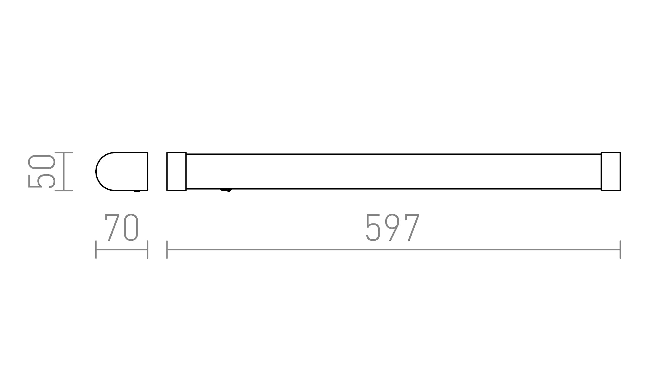 TAMPA 60 стенна без крайни капачки - Product sketch