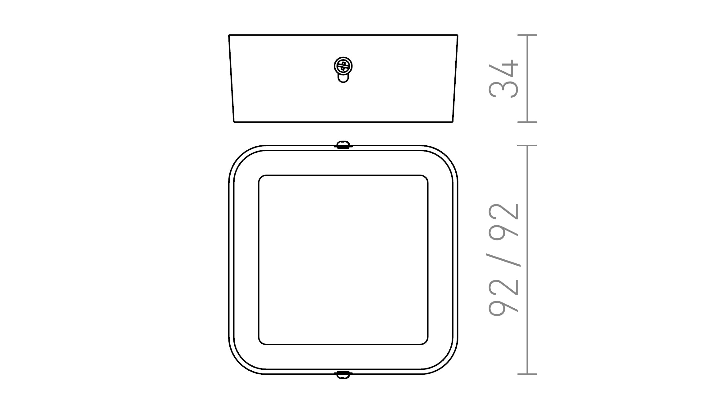 HUE SQ 9 DIMM ТАВАННА - Product sketch