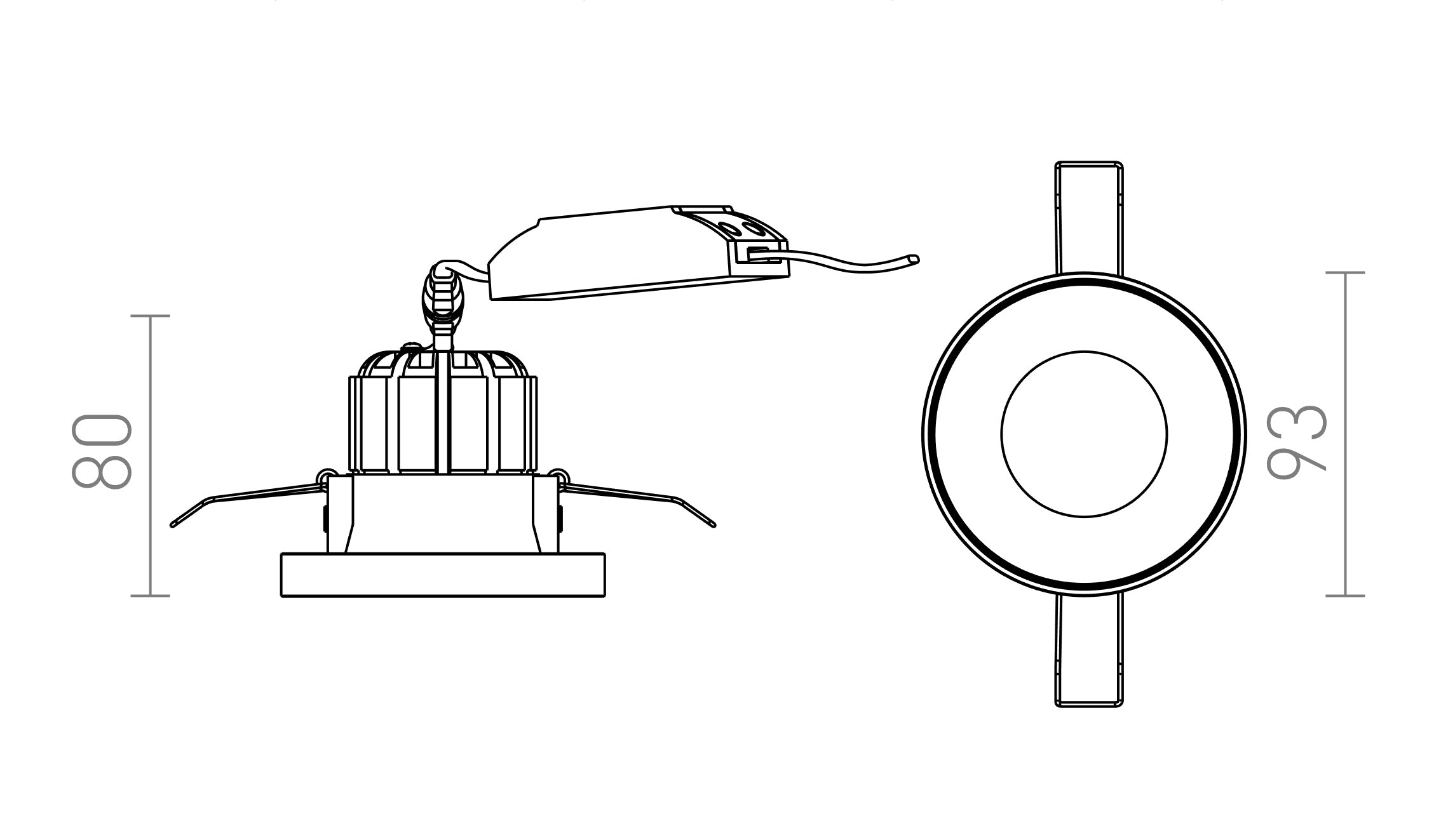 SHARM PLUS vgradna lampa - Product sketch