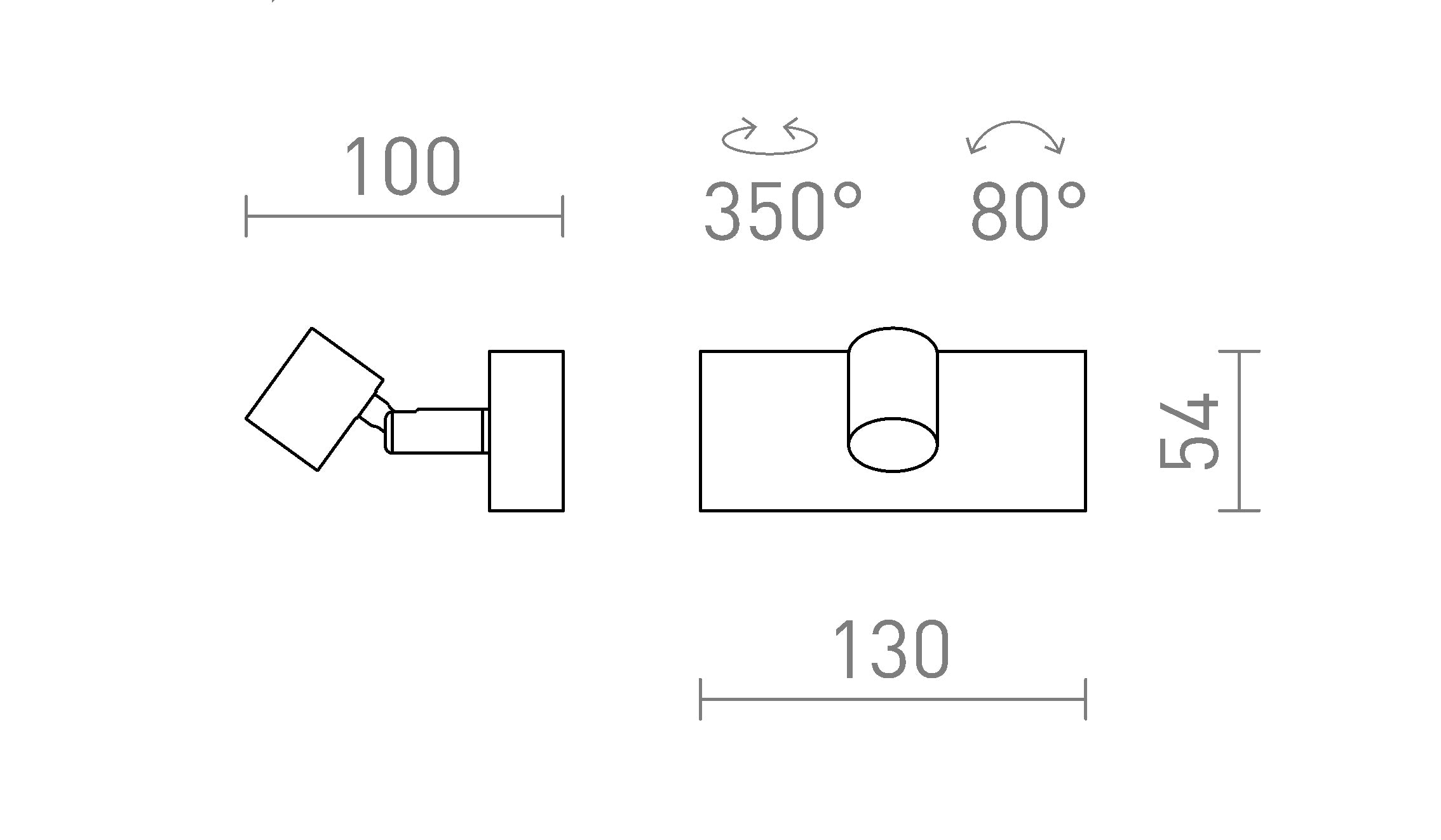 TRICA I стенна лампа - Product sketch