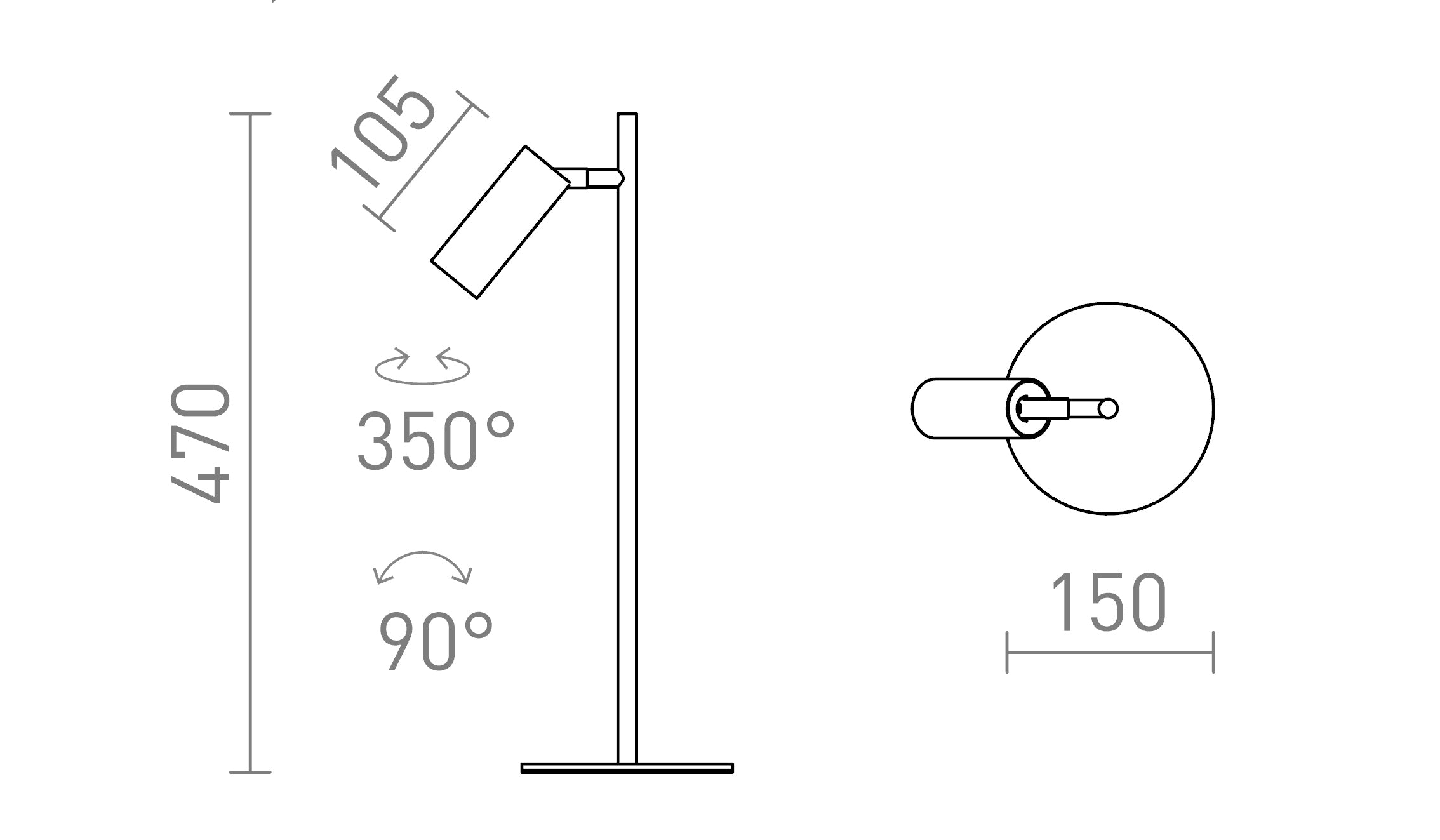 TAPIO  table lamp - Product sketch