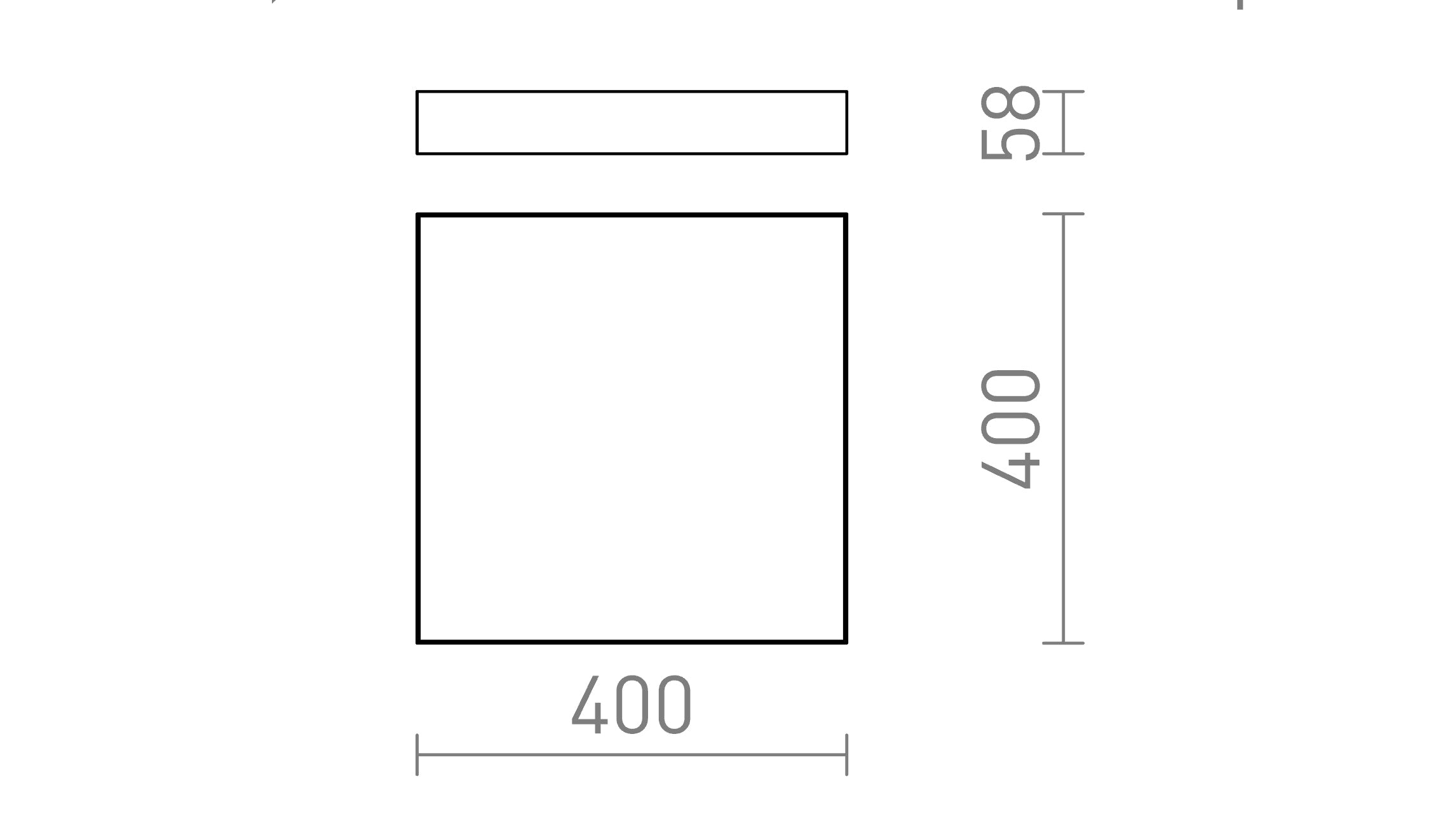 LARISA SQ 40 οροφής λαμπτήρας - Product sketch