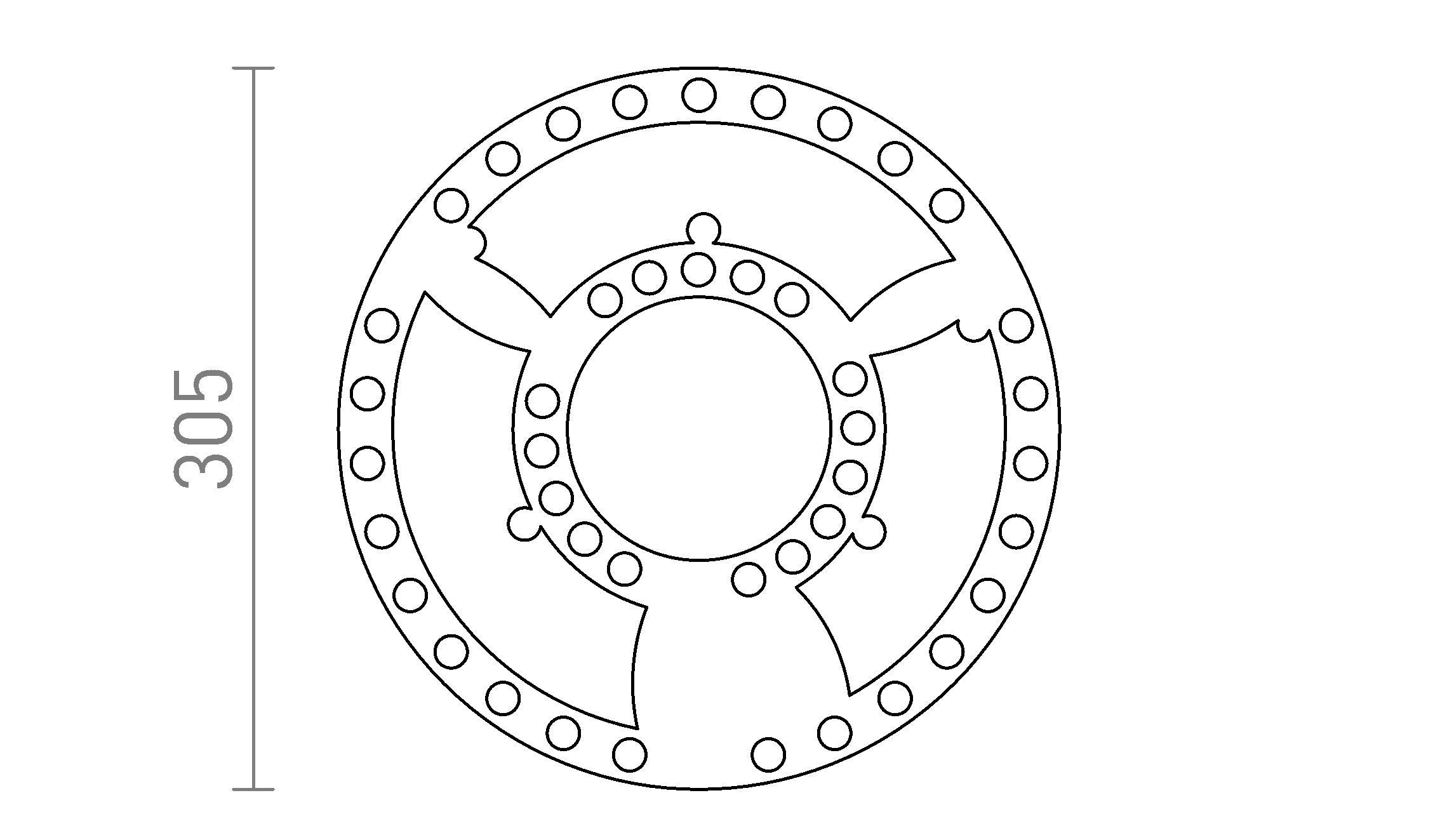 LED МОDUL R 30 - Product sketch