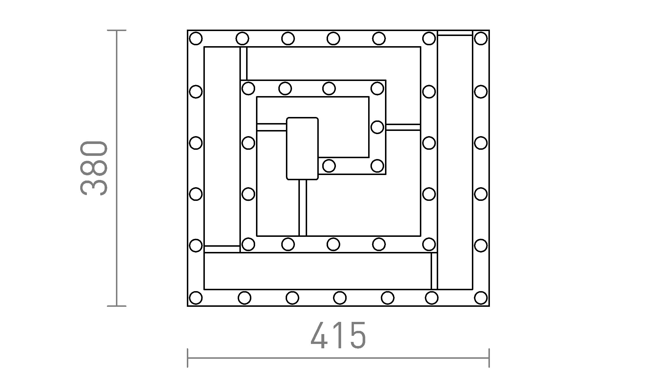 LED МОDUL SQ 41 - Product sketch