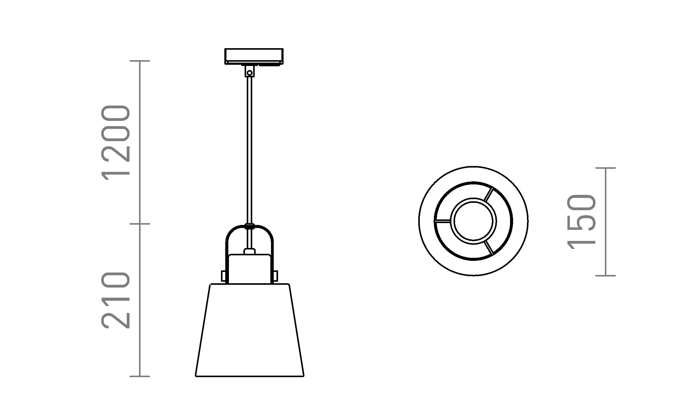 CHOUPETTE ЗА МОНОФАЗНА ШИНА - Product sketch